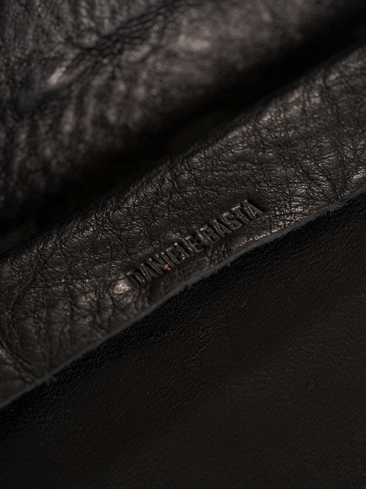 Leather Wallet with Silver Staples - by DANIELE BASTA