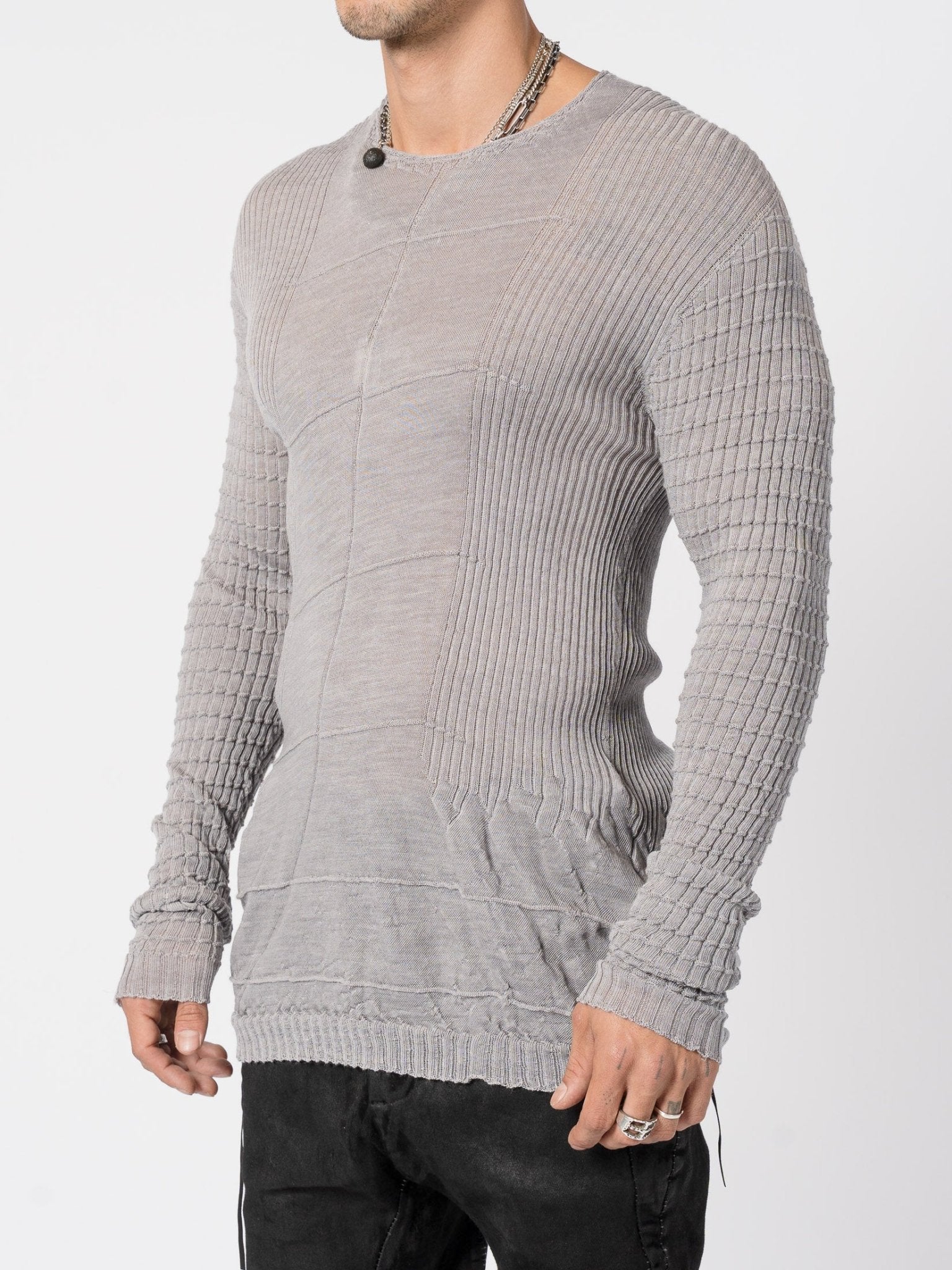 Light Twist Wool Textured Knit - by MD75