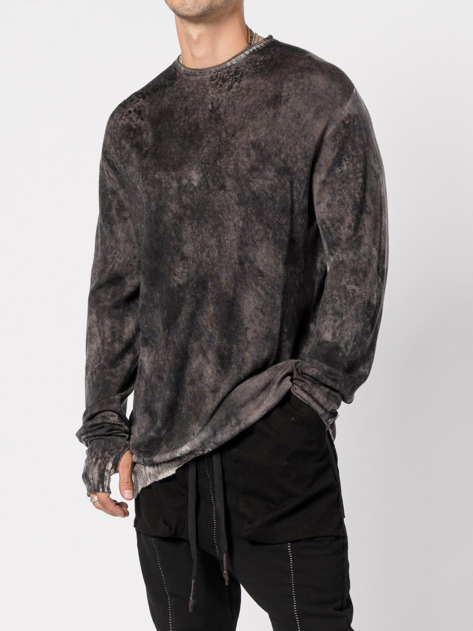 Light Wool Knit with Sponged Dyeing - by MD75