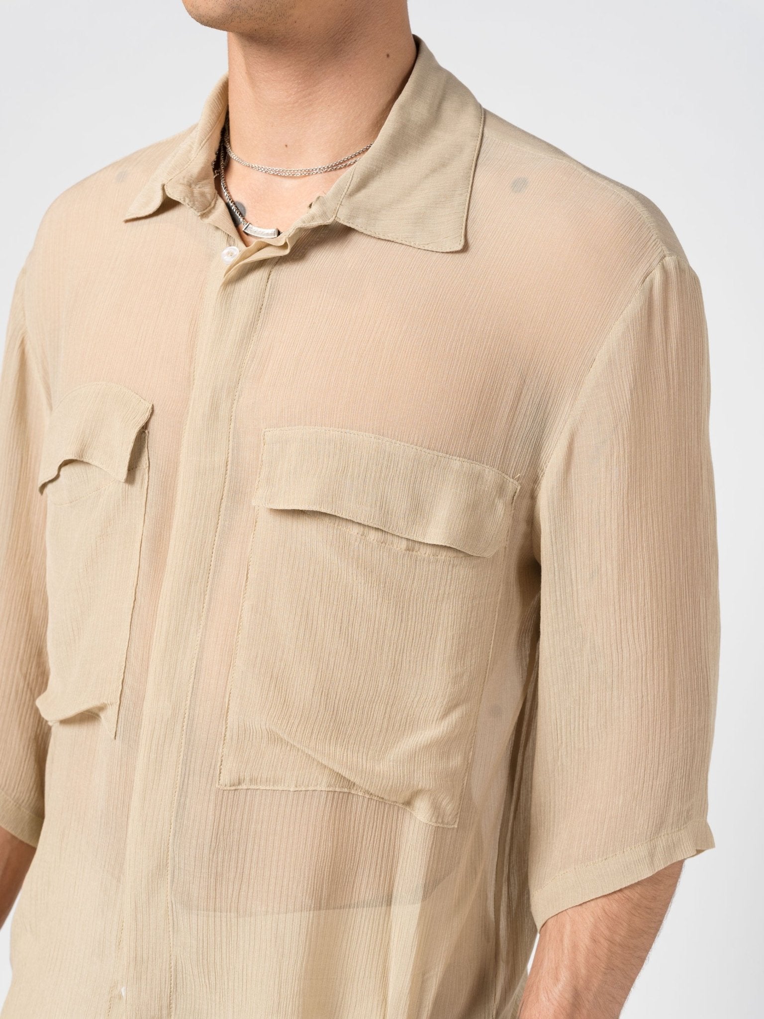 Lightweight Textured Button - Up Shirt - by NOSTRA SANTISSIMA