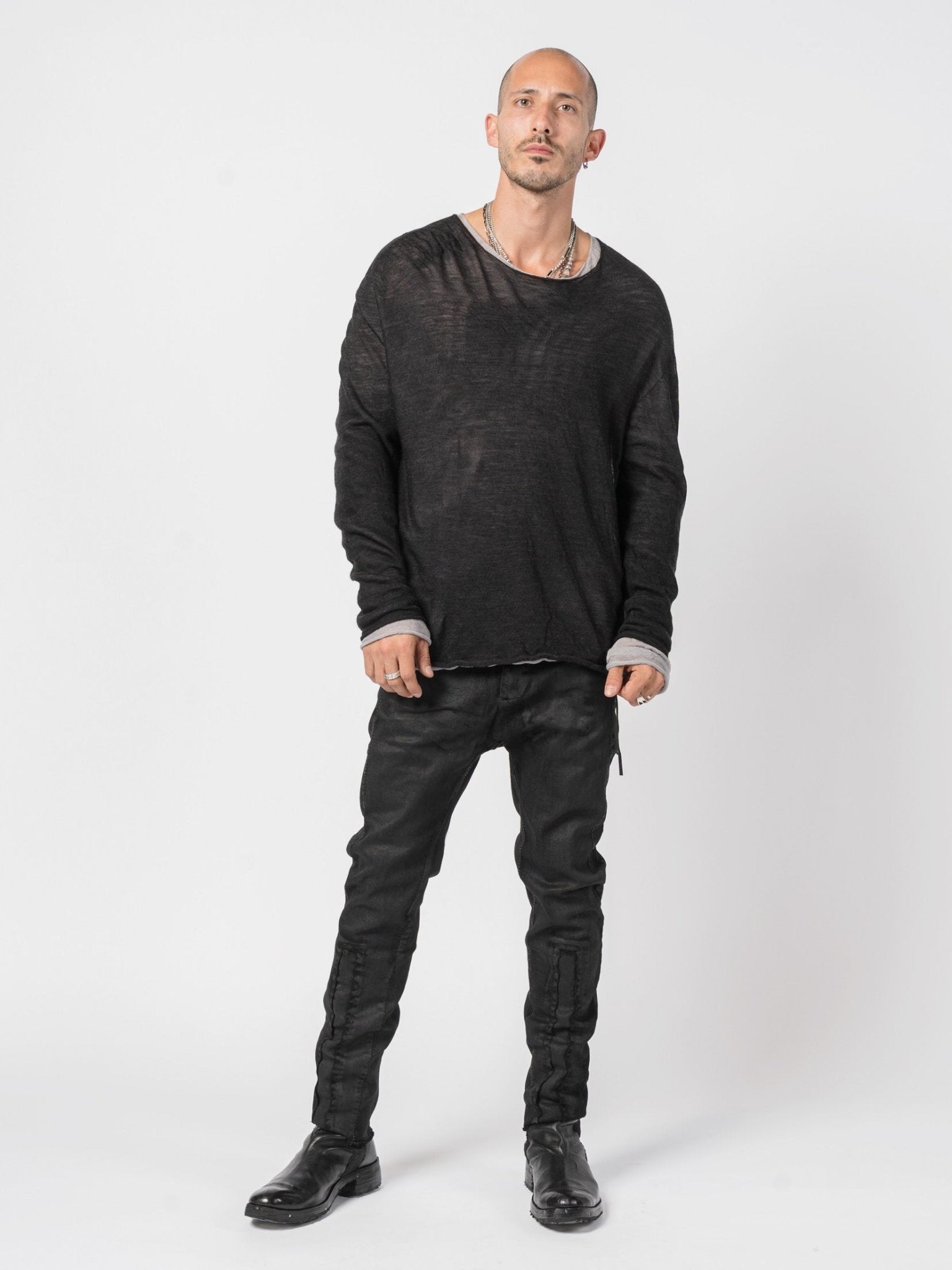 Lightweight Twist - Wool Long Sleeve Top - by MD75