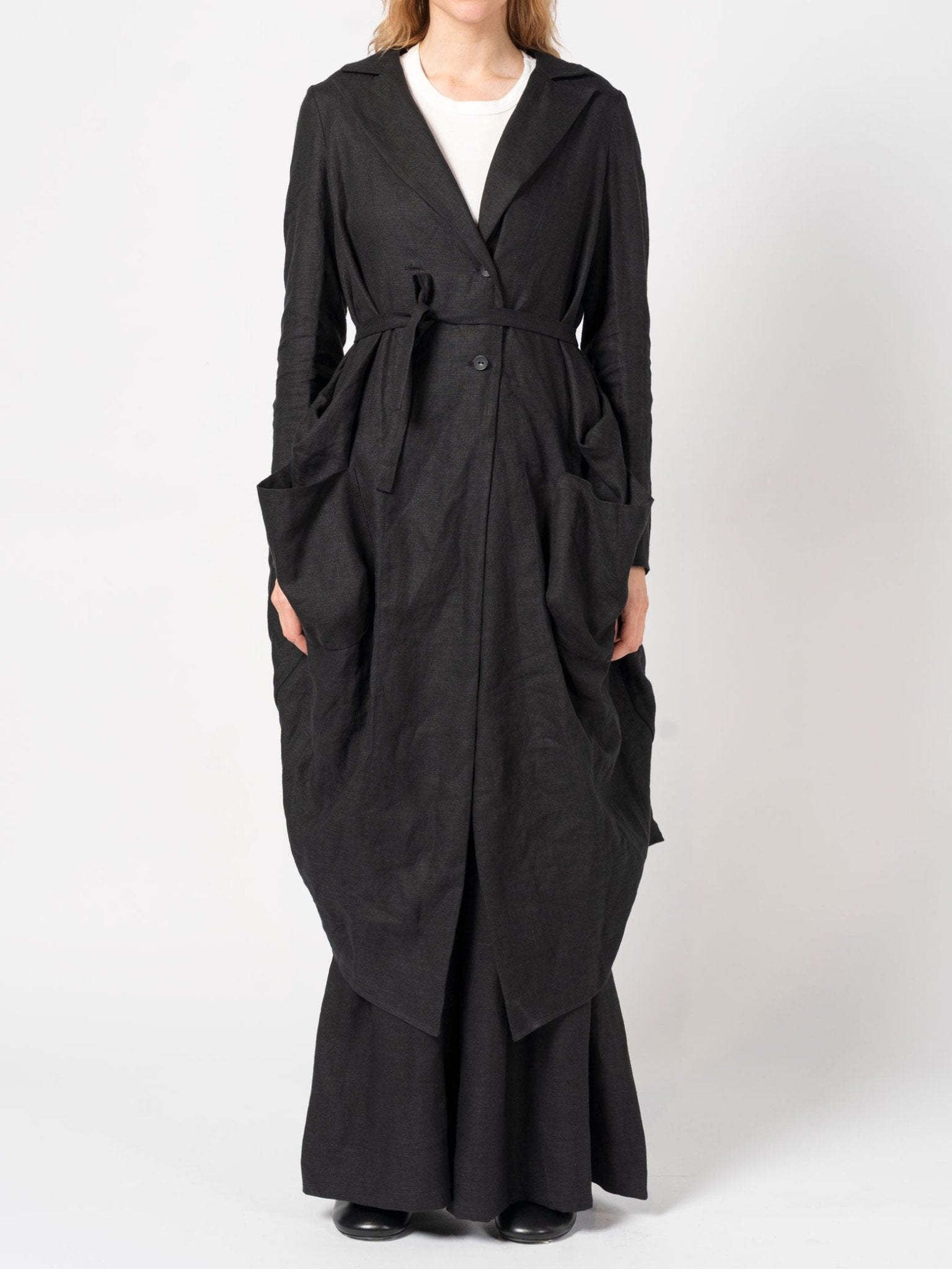 Linen Belted Coat - by 139DEC