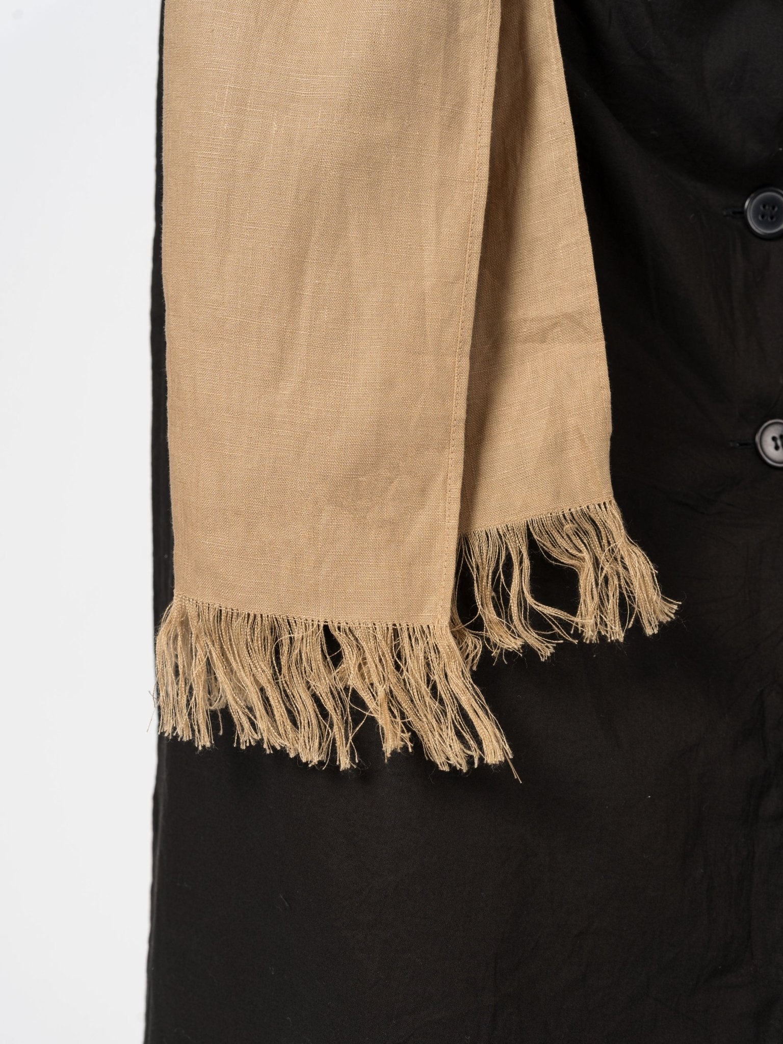 Linen Fringe Scarf - by DEVA KANYA