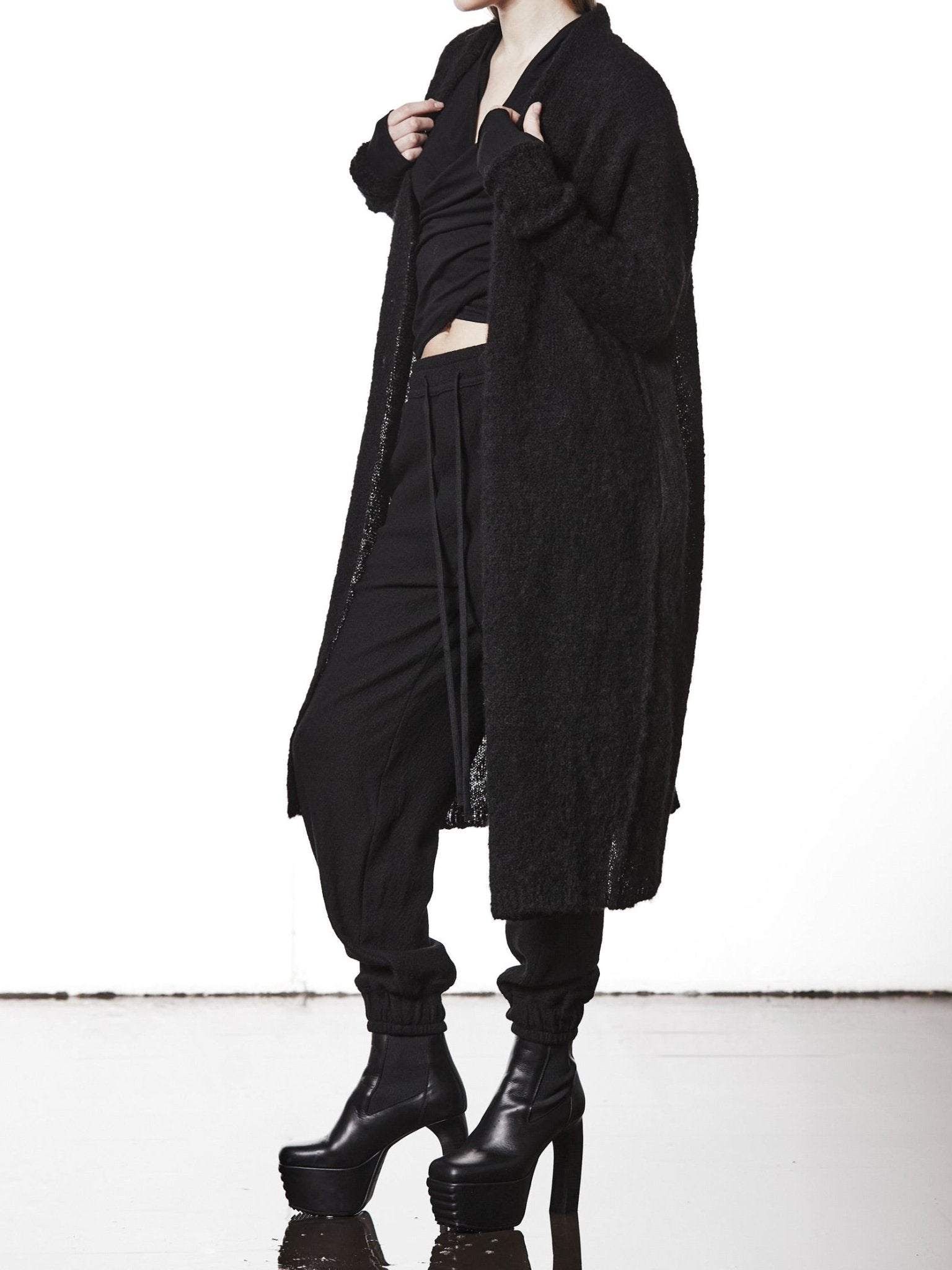Long Alpaca Cardigan - by THOM KROM