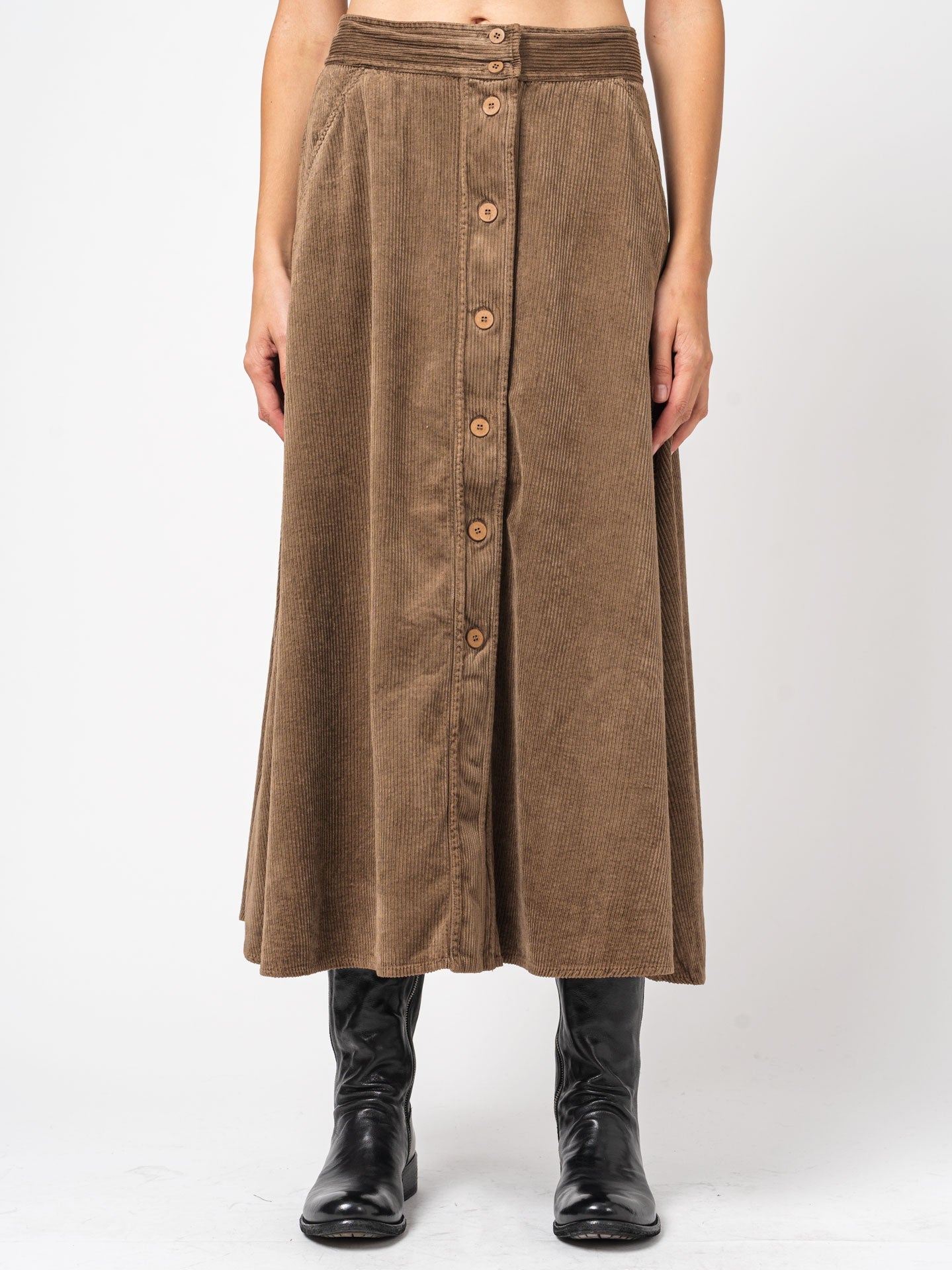 Long Skirt with Buttons - by TRANSIT