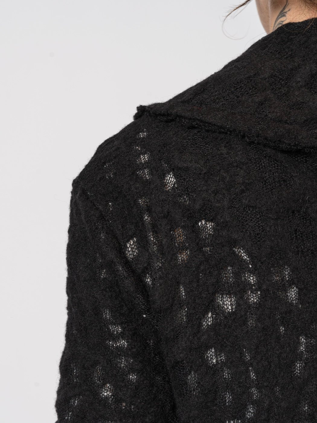 Long Textured Wool Coat - by NOSTRA SANTISSIMA