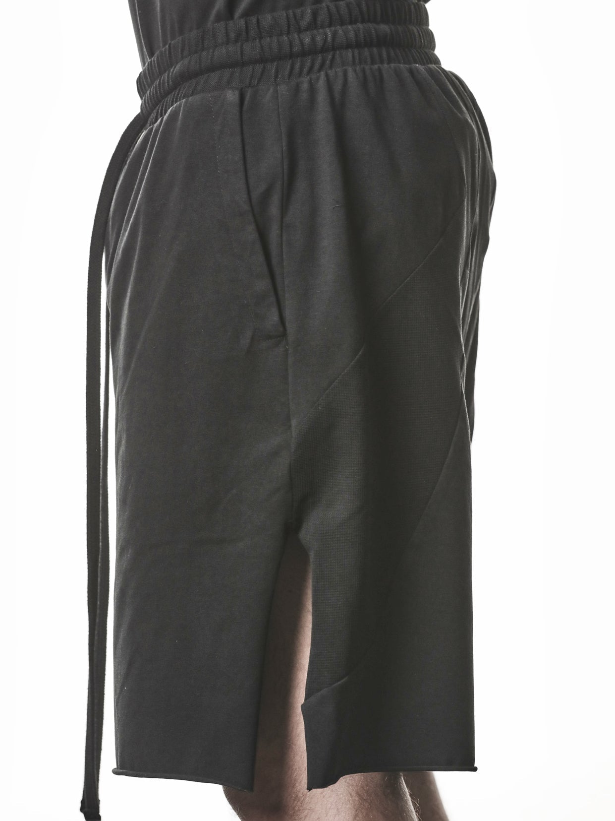 THOM KROM Matmix Cotton Shorts black - back view