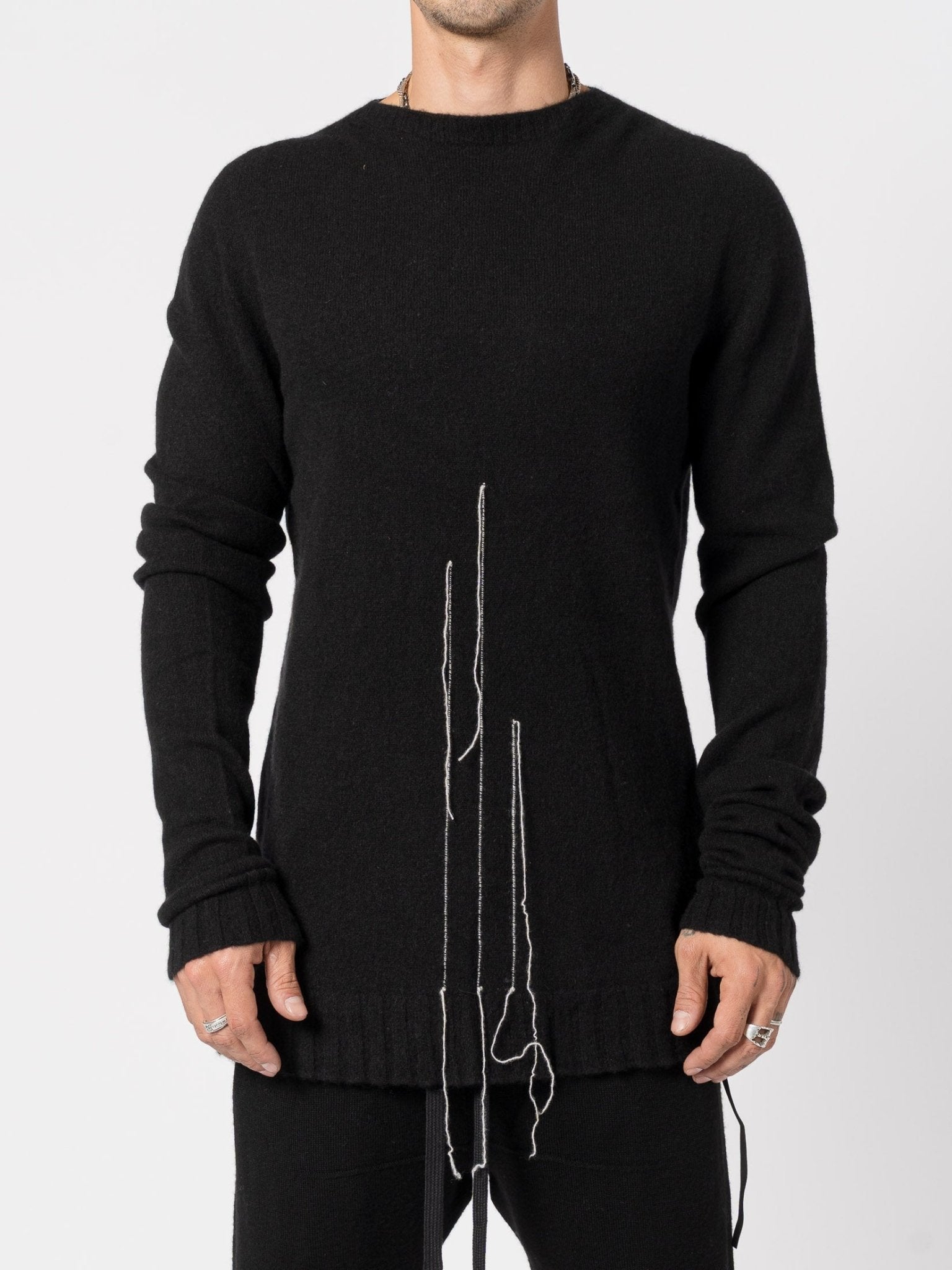 MD75 Destroy-Embroidered Cashmere Crew Pullover | INN7
