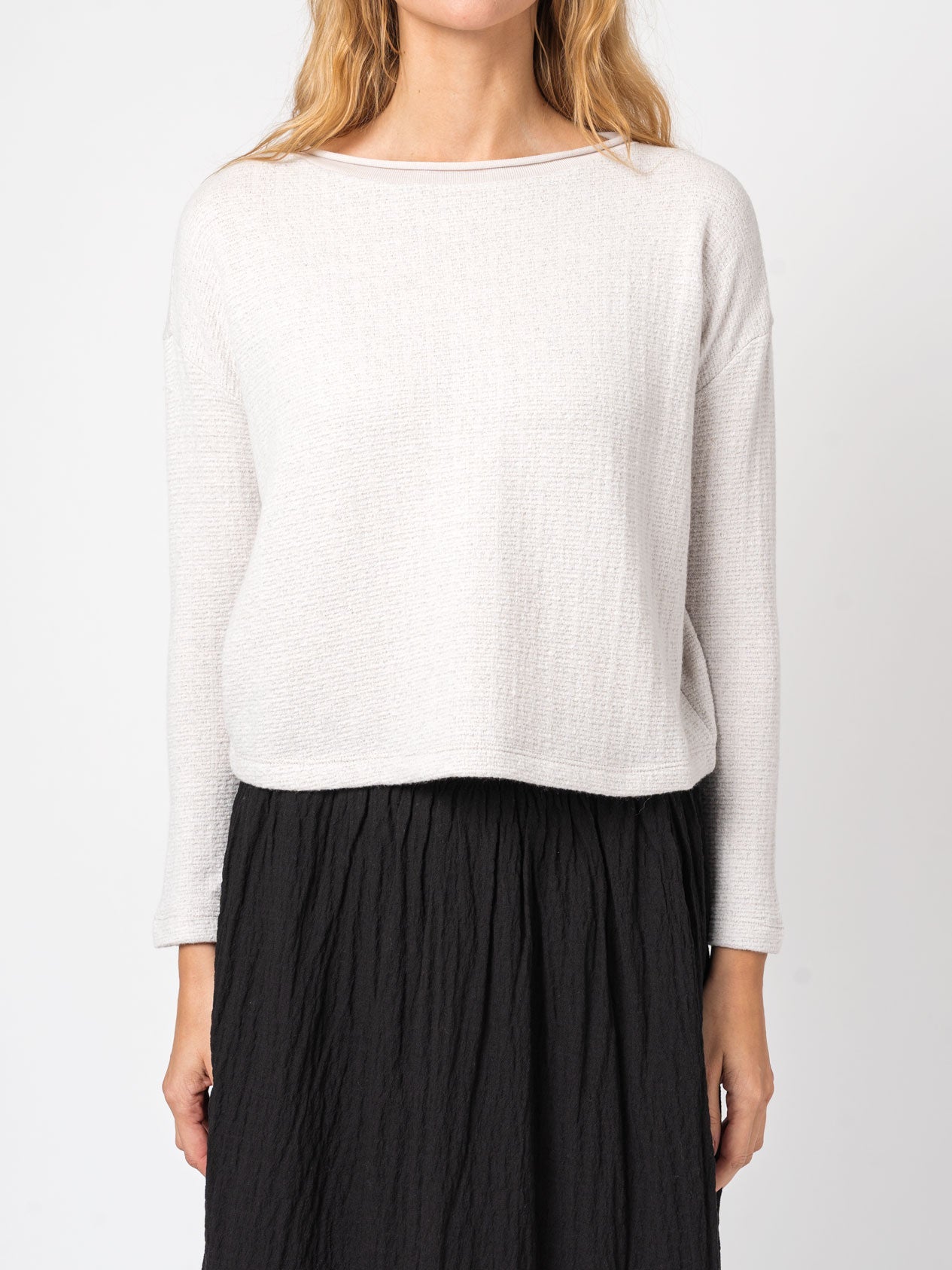 Micro - Patterned Jacquard Knit with Back Buttons - by TRANSIT