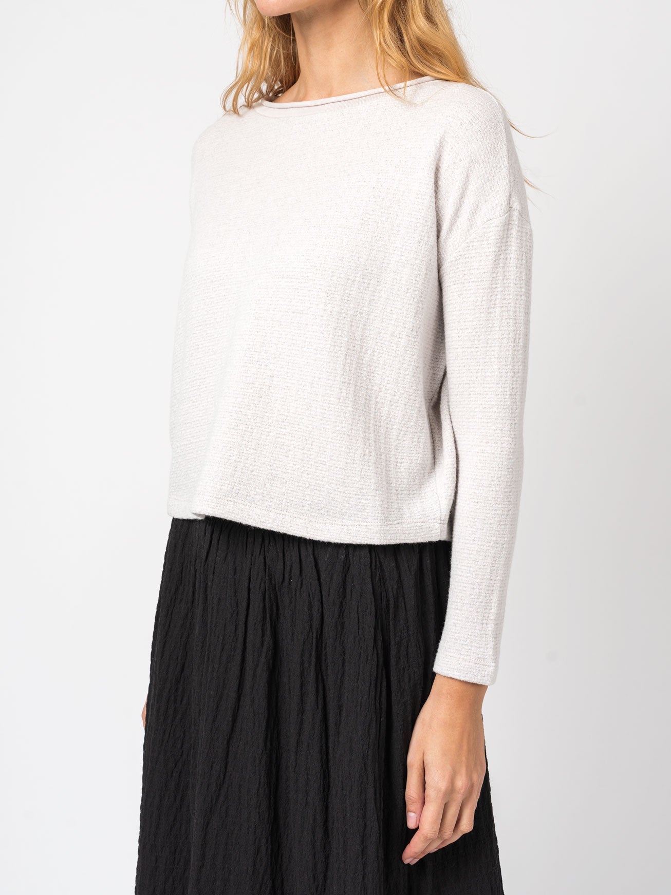 Micro - Patterned Jacquard Knit with Back Buttons - by TRANSIT