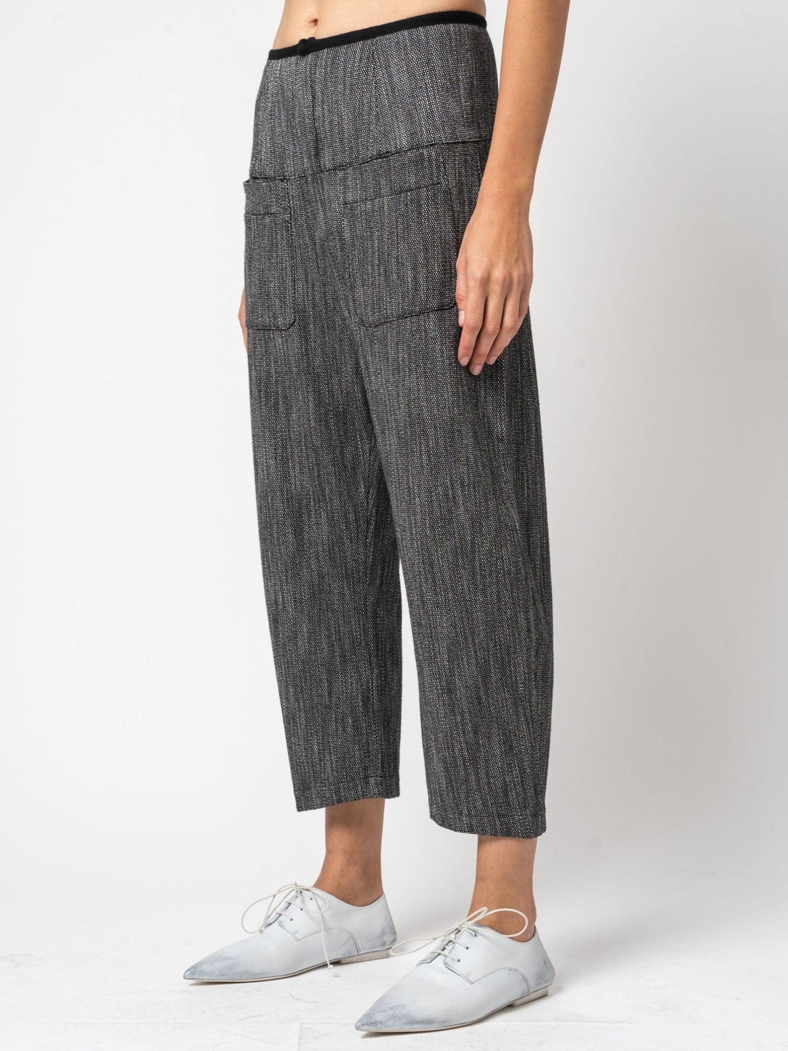 Micro - Patterned Low Crotch Trousers - by TRANSIT