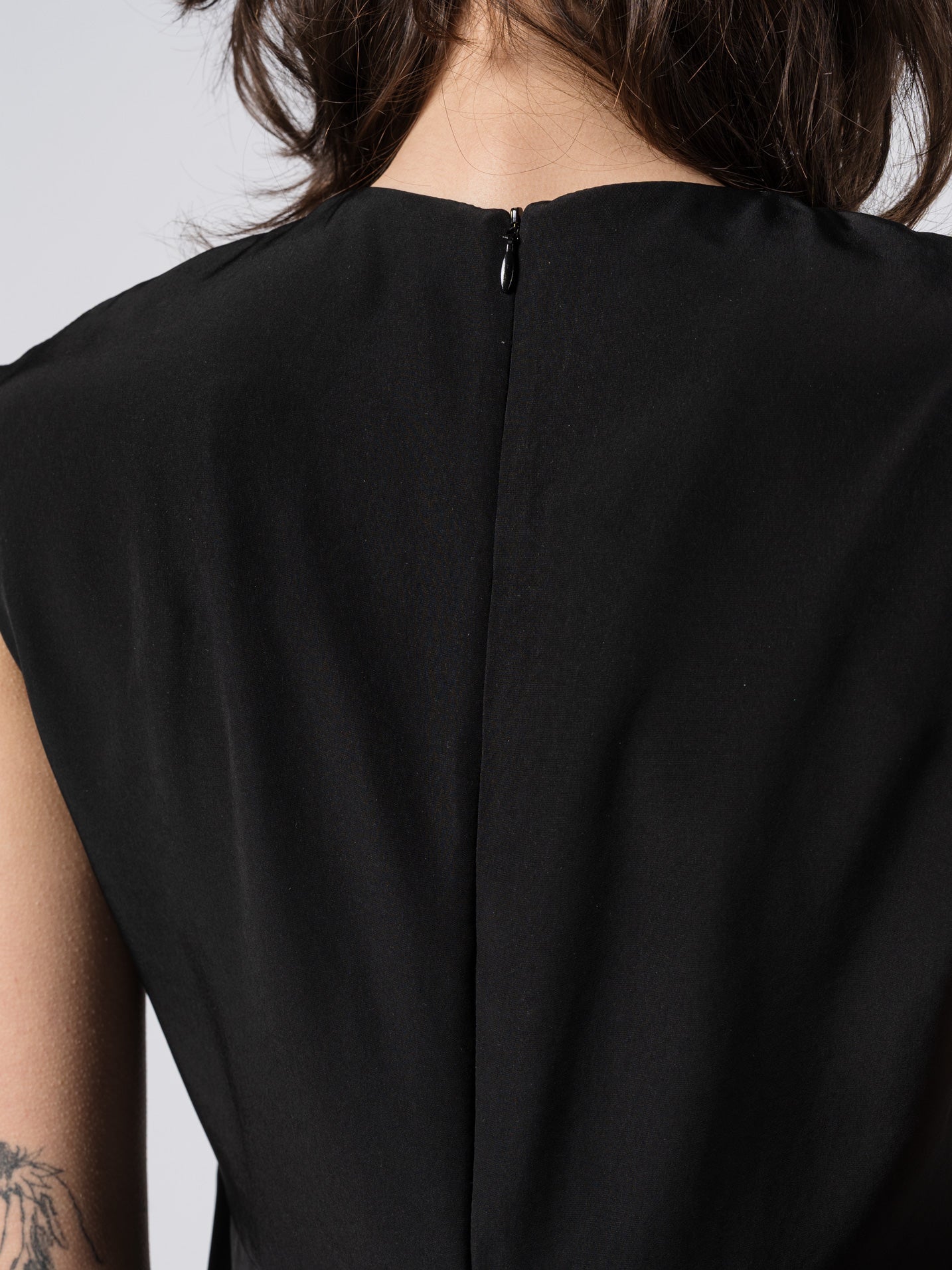 Midi Dress with Pleated Motif - by SHARONA SHARVIT