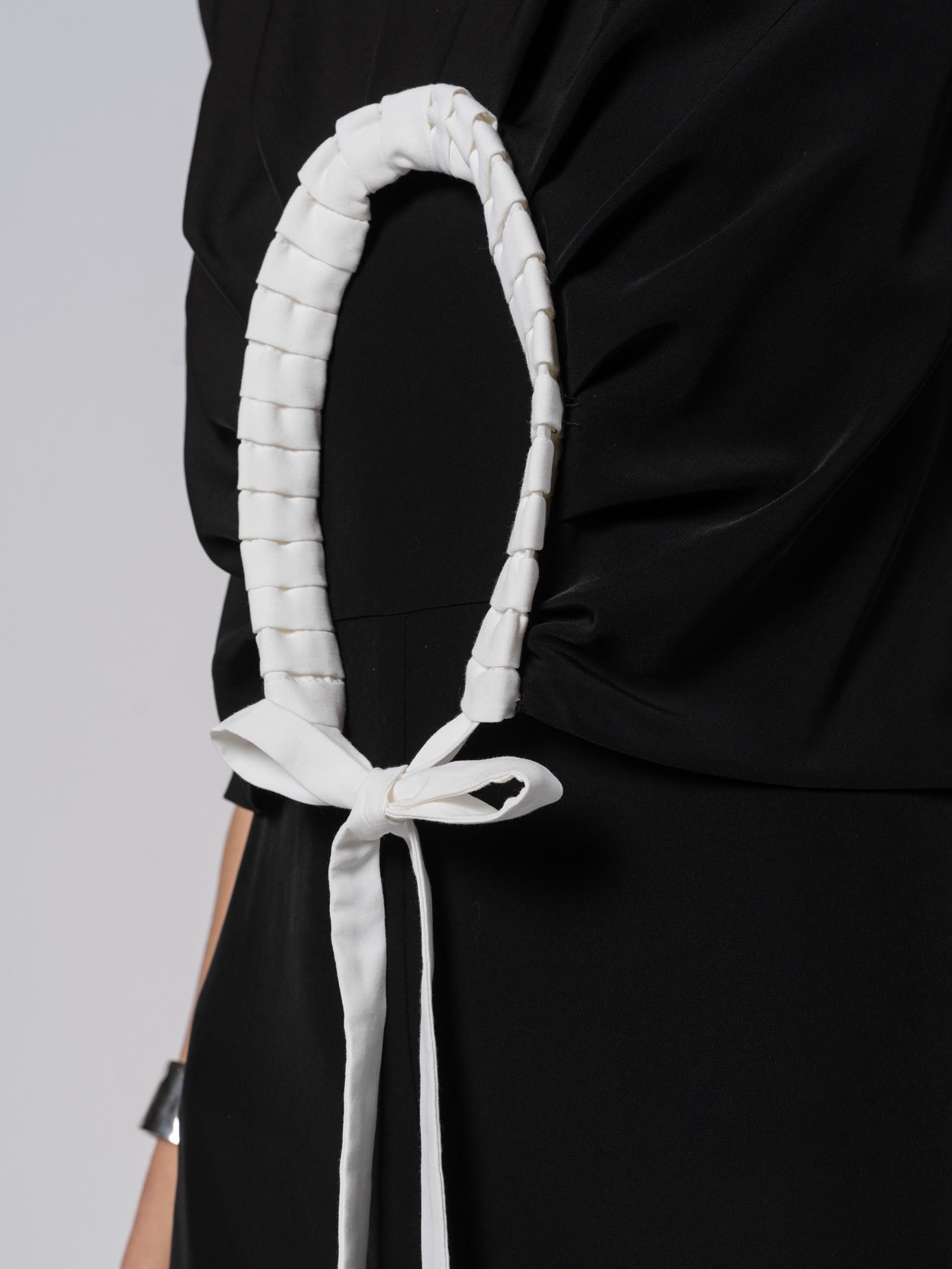 Midi Dress with Pleated Motif - by SHARONA SHARVIT