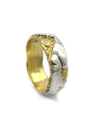 Mixed-Metal Textured Ring