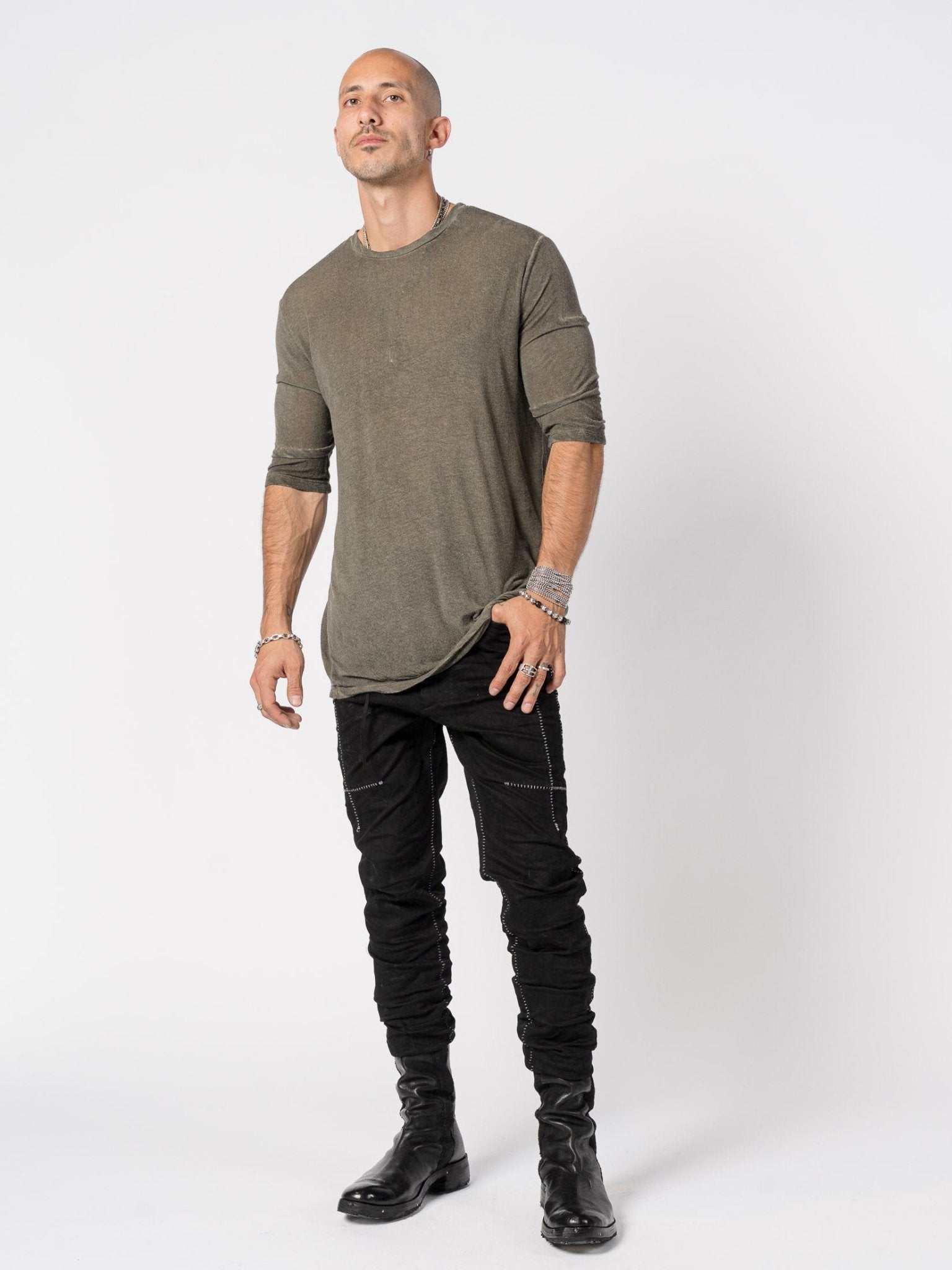 Modal Cashmere Blend Tee - by MD75