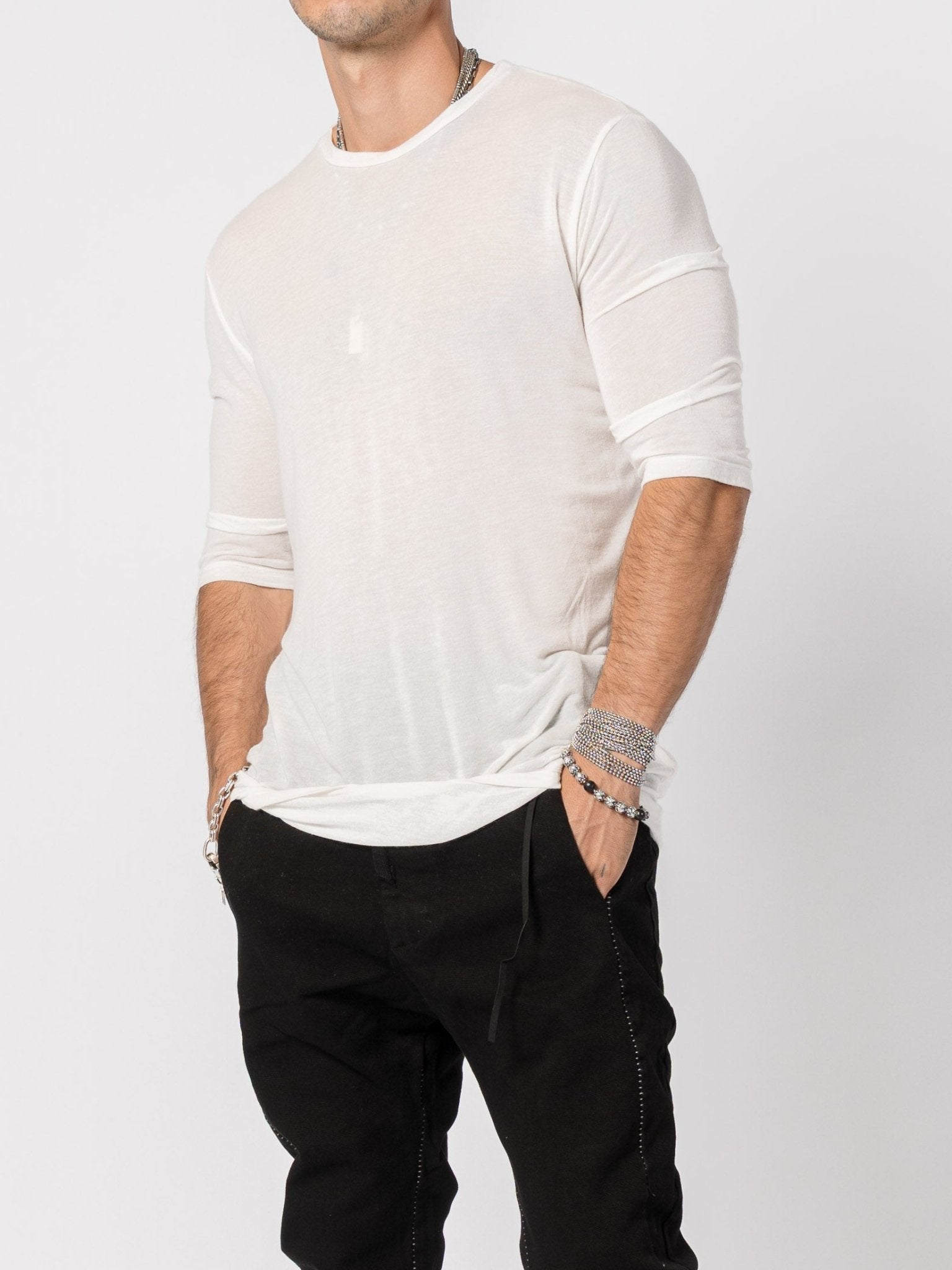 Modal Cashmere Blend Tee - by MD75