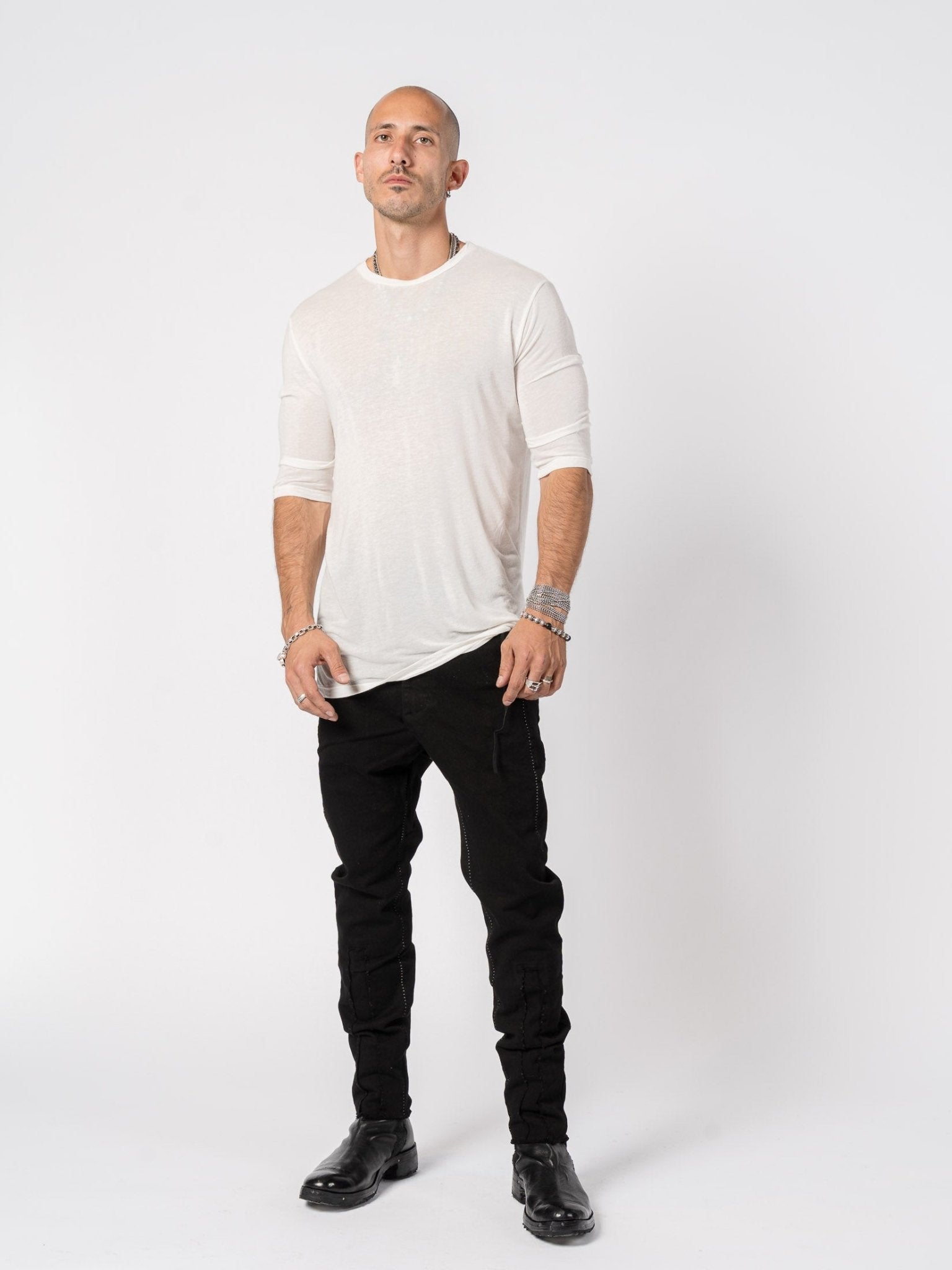 Modal Cashmere Blend Tee - by MD75