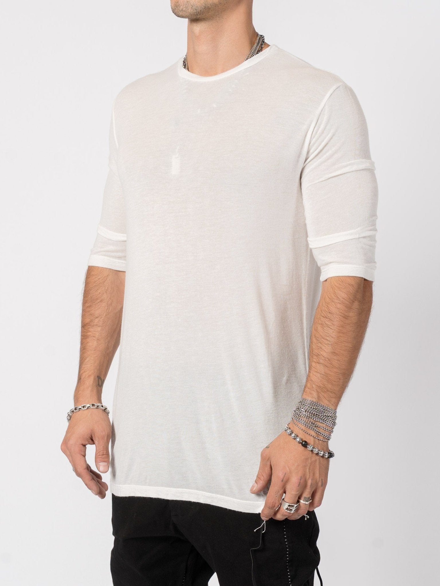 Modal Cashmere Blend Tee - by MD75