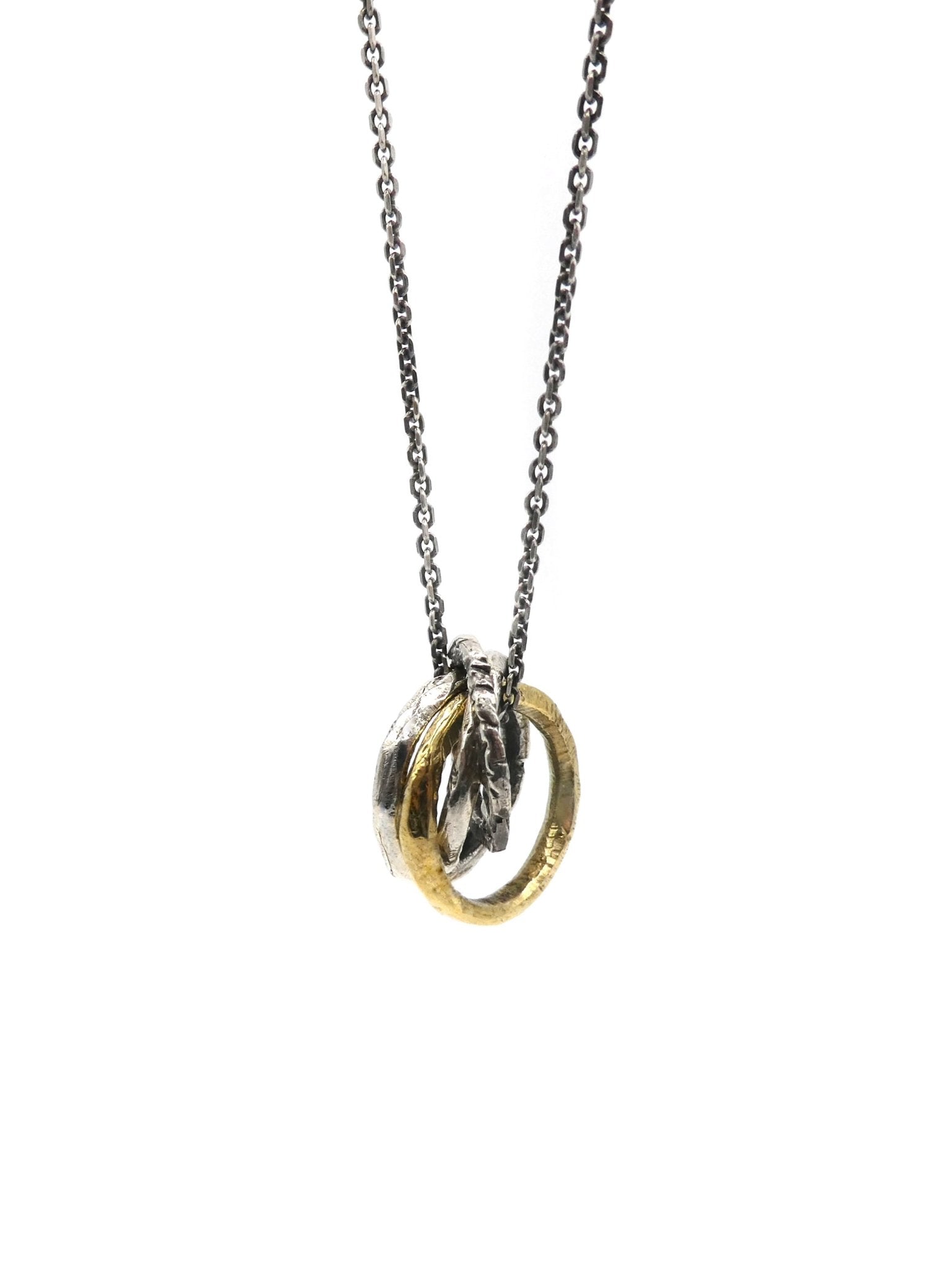 Multi - Ring Pendant Necklace - by ENRI MARS