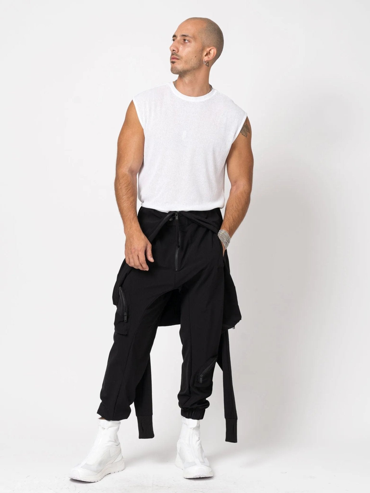 Nylon overall with bomber collar - by THOM KROM