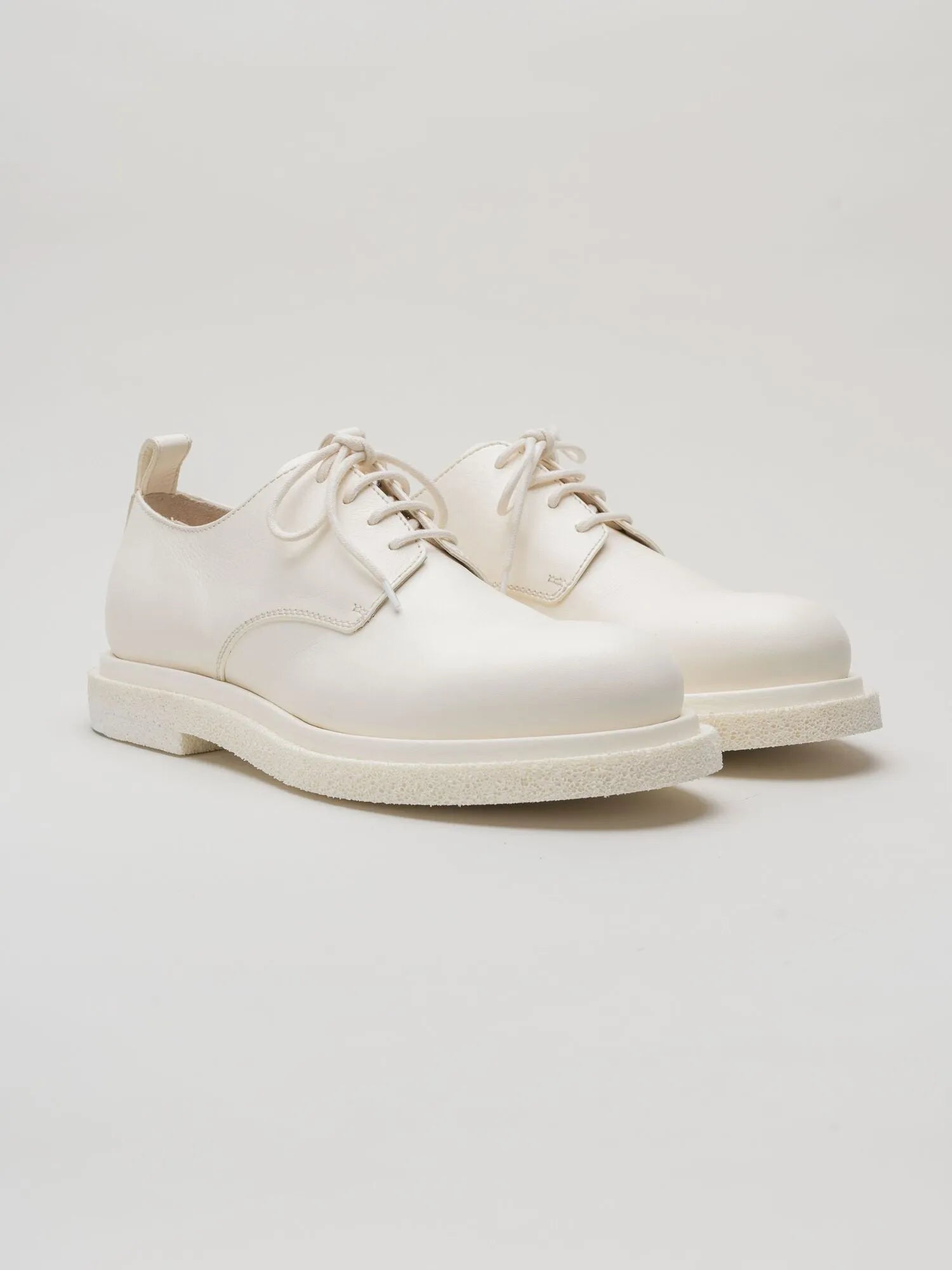 Officine Creative Tonal Derby Leather Lace - up Milk - by OFFICINE CREATIVE