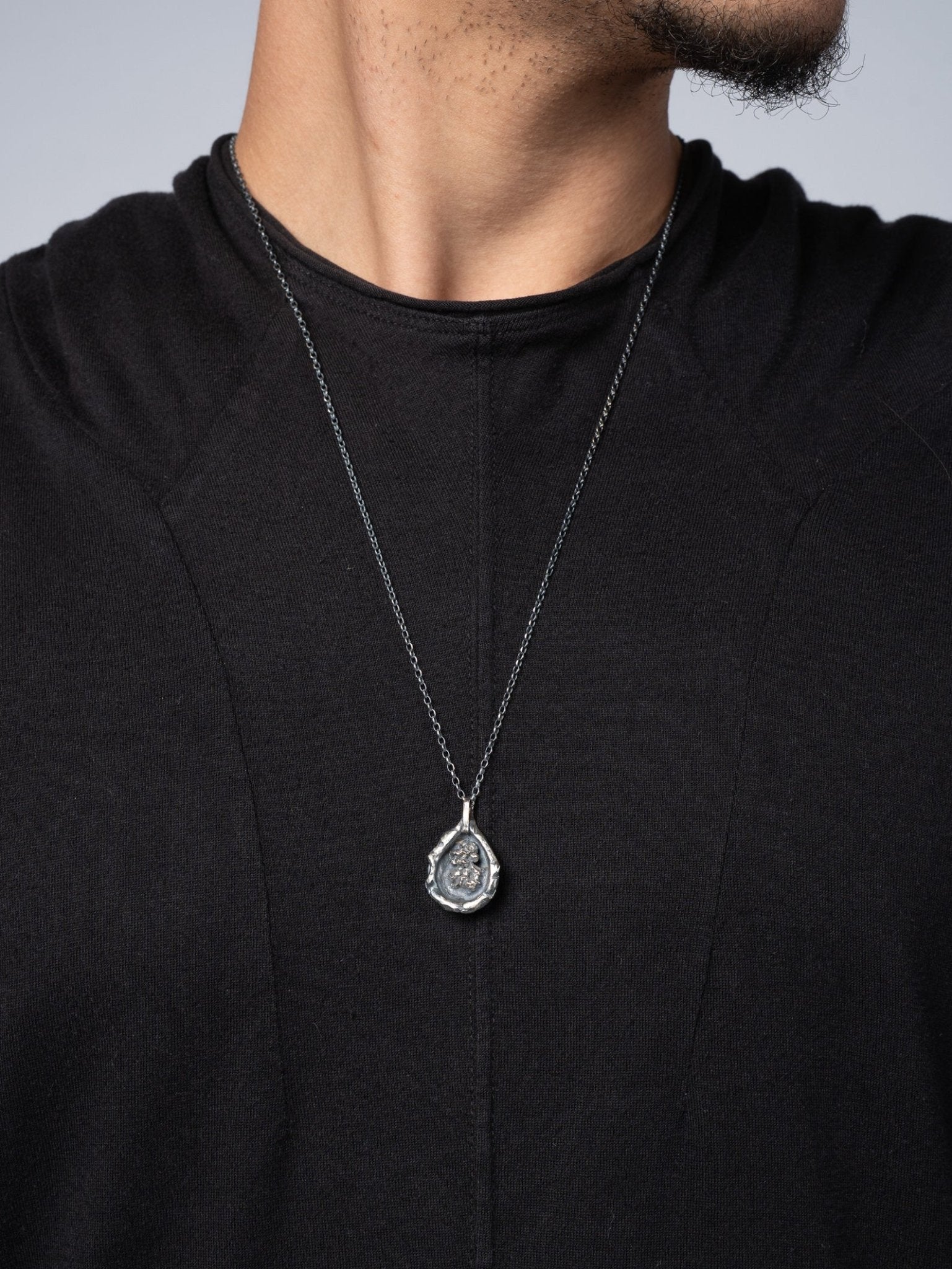 Organic Silver Pendant Necklace - by CEDAR