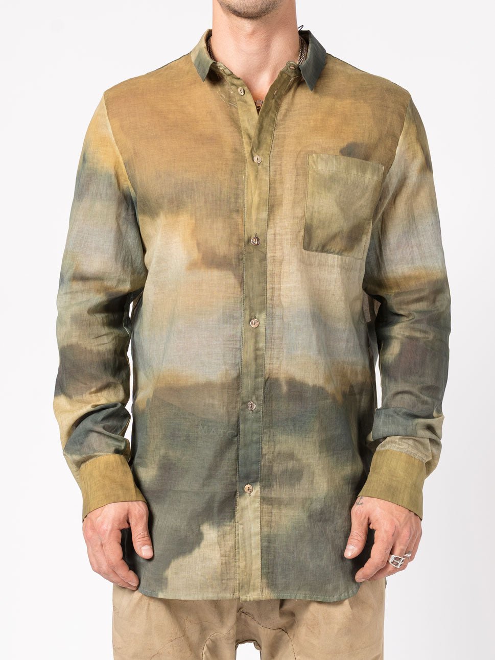Overdyed Cotton Shirt - by MASNADA