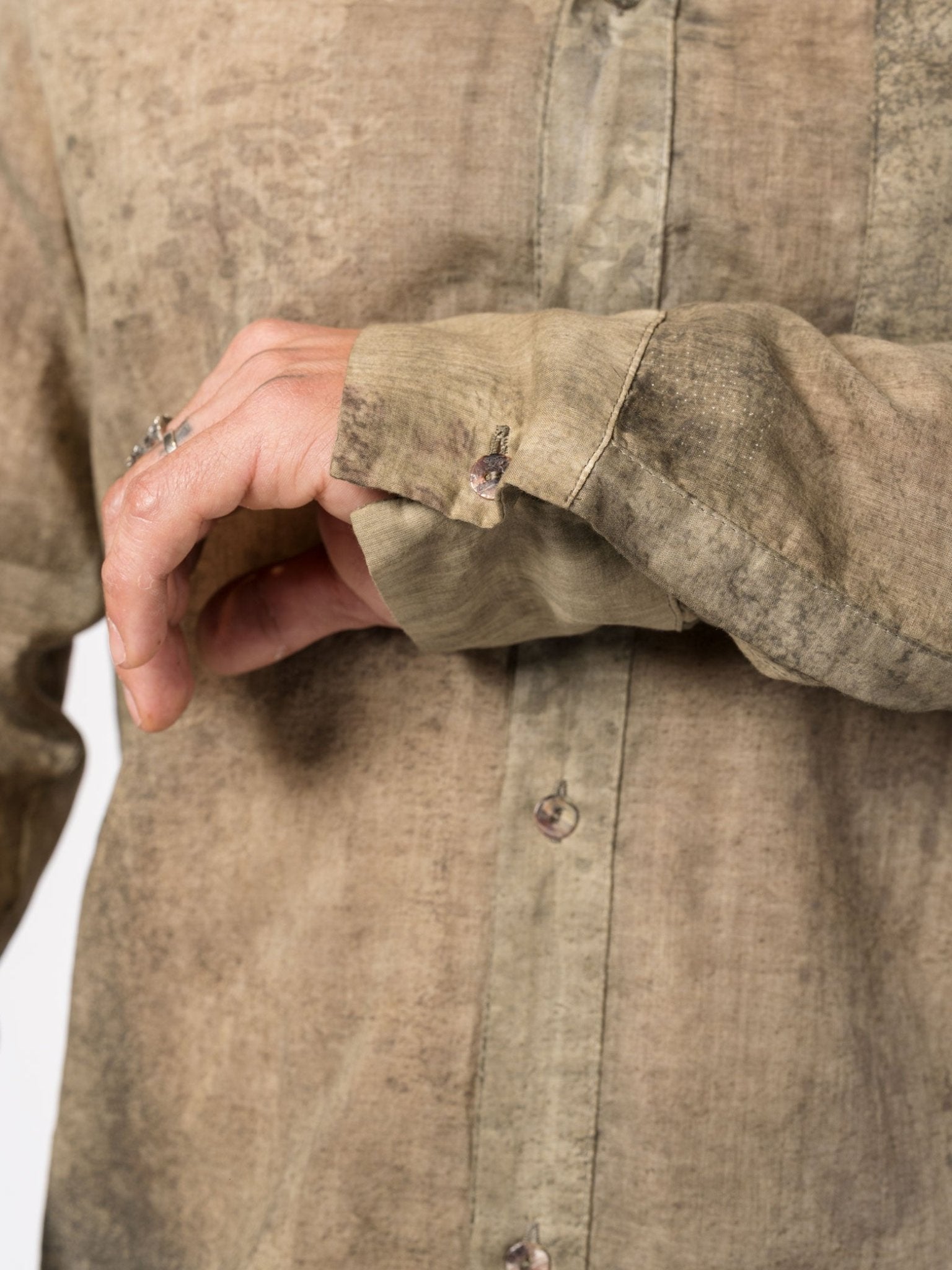 Overdyed Cotton Shirt - by MASNADA
