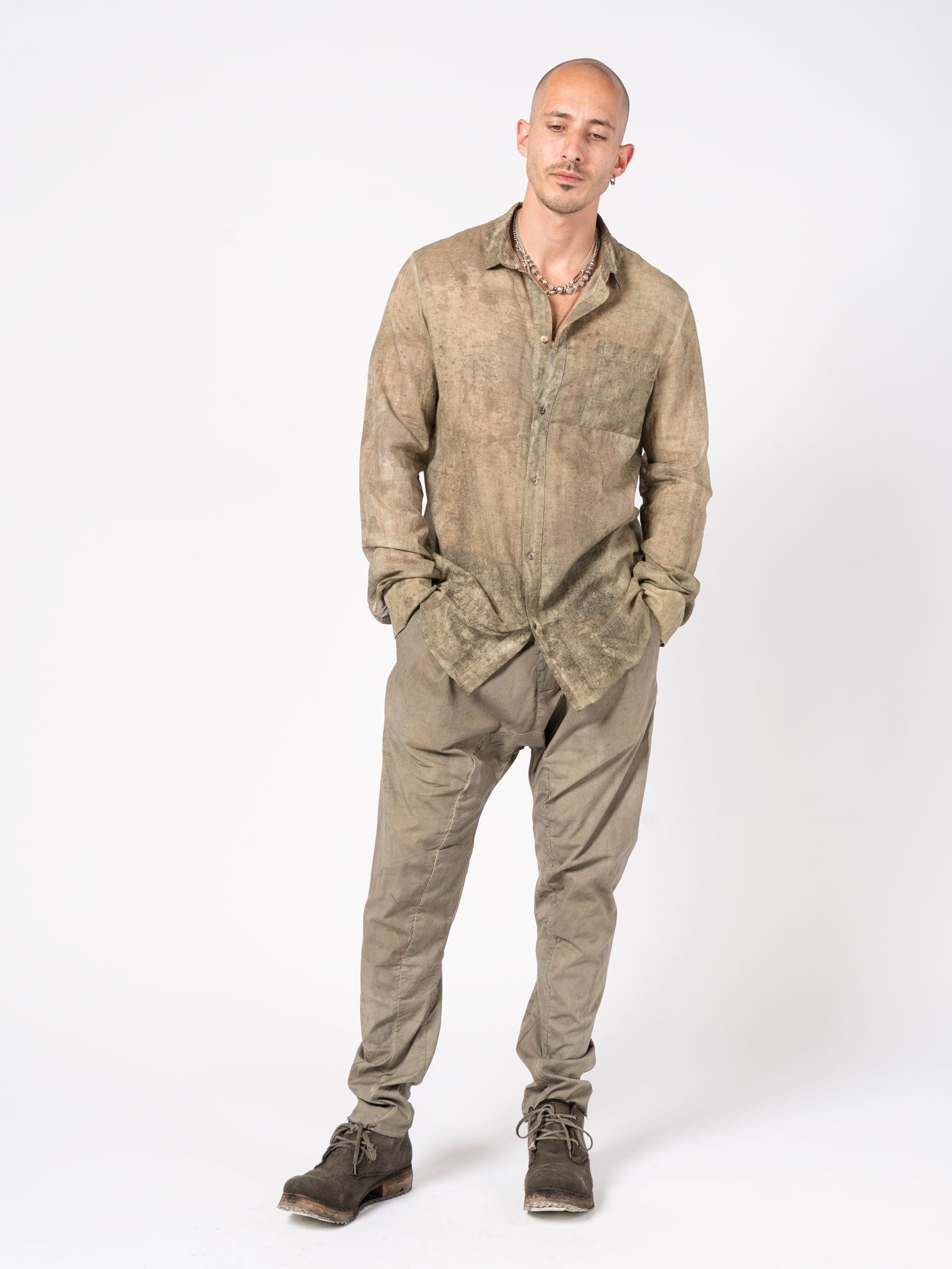 Overdyed Cotton Shirt - by MASNADA