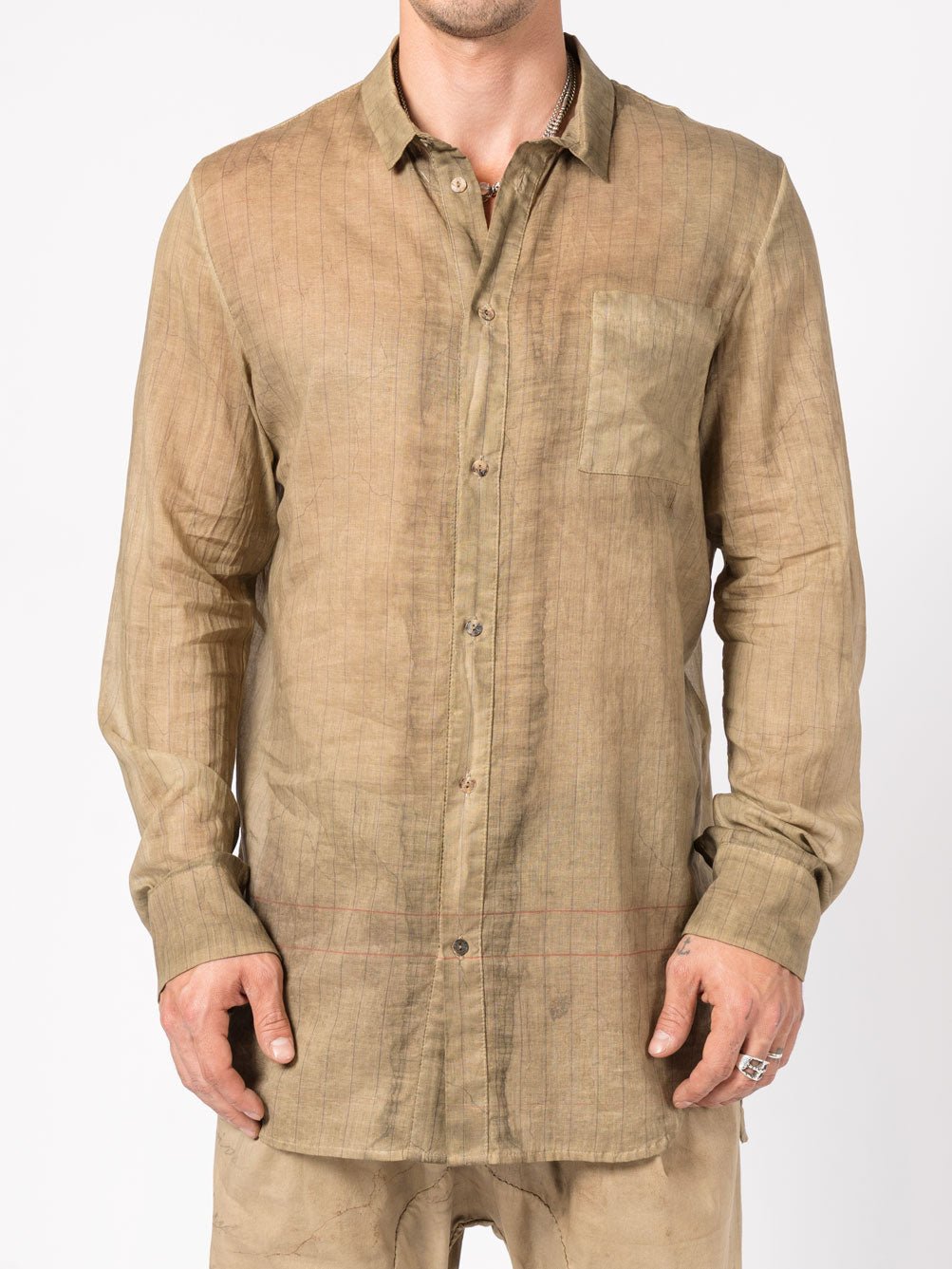 Overdyed Cotton Shirt - by MASNADA