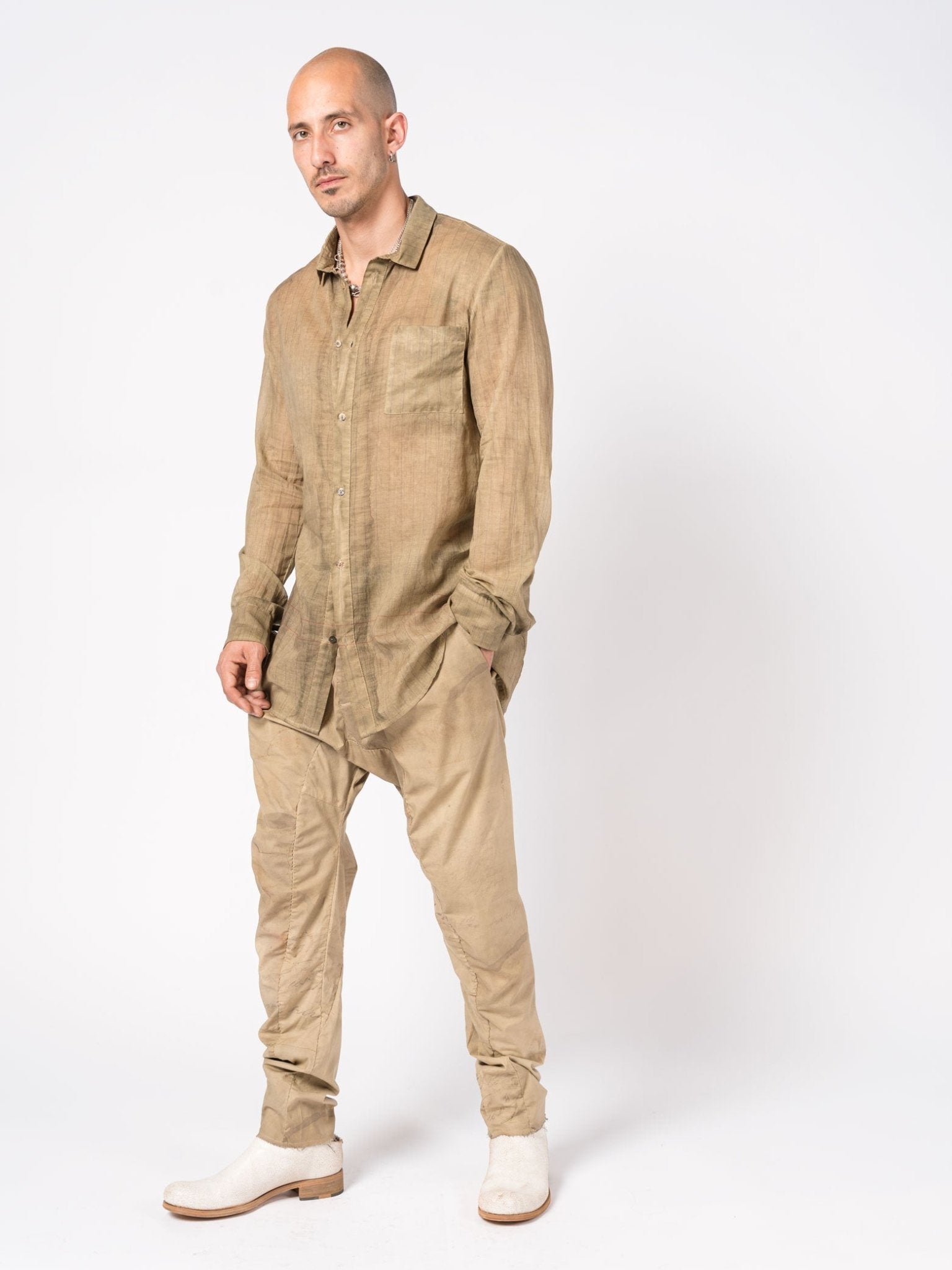 Overdyed Cotton Shirt - by MASNADA