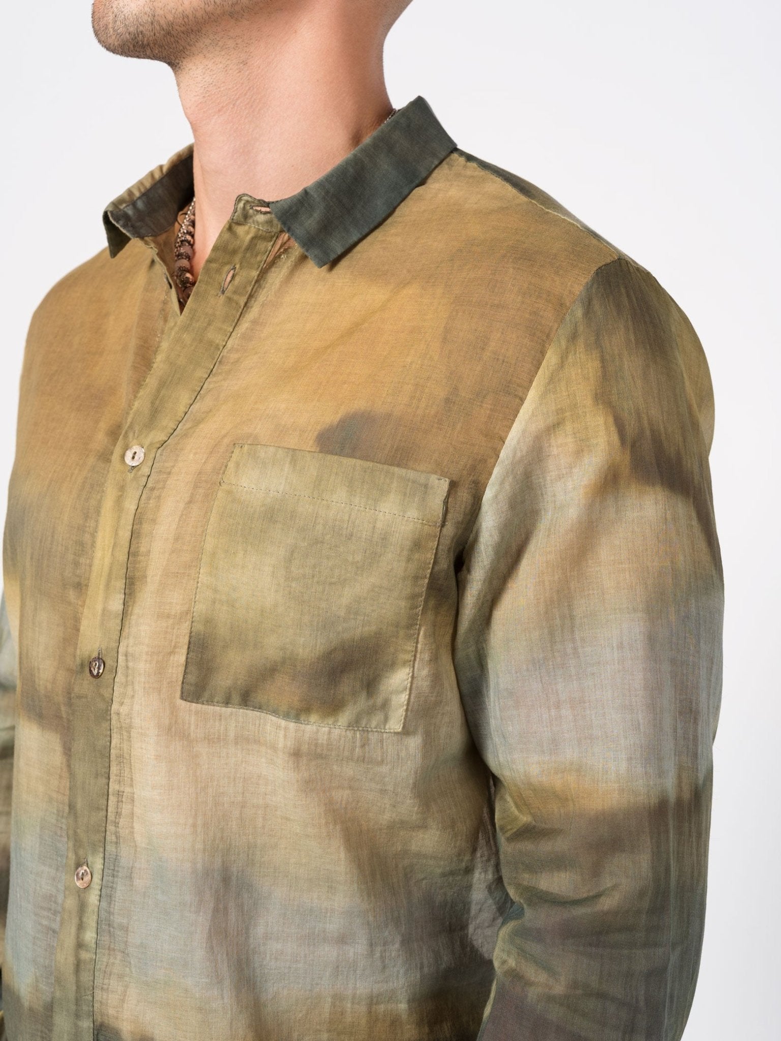 Overdyed Cotton Shirt - by MASNADA