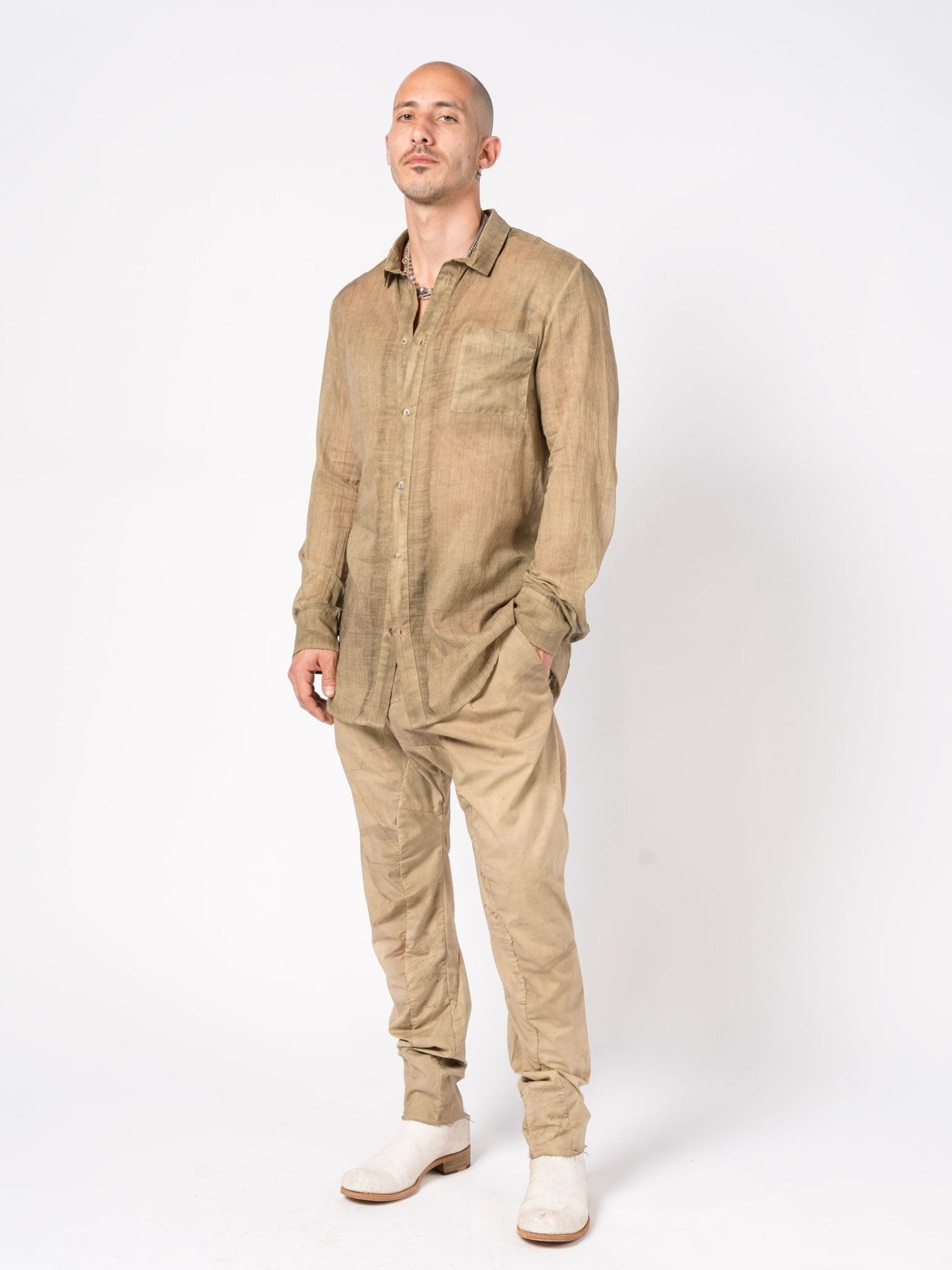 Overdyed Cotton Shirt - by MASNADA