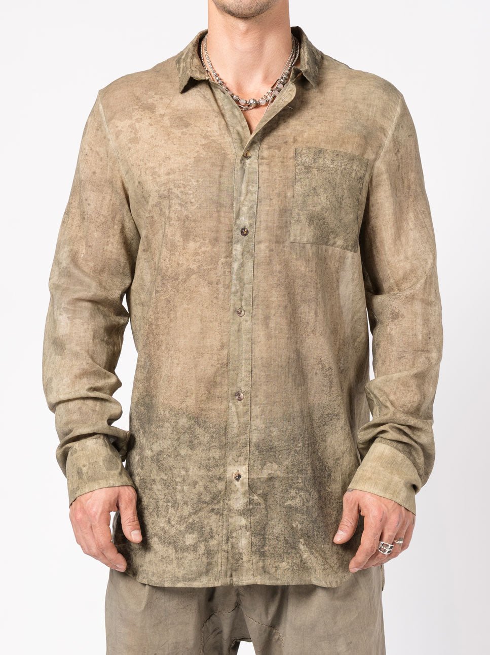 Overdyed Cotton Shirt - by MASNADA
