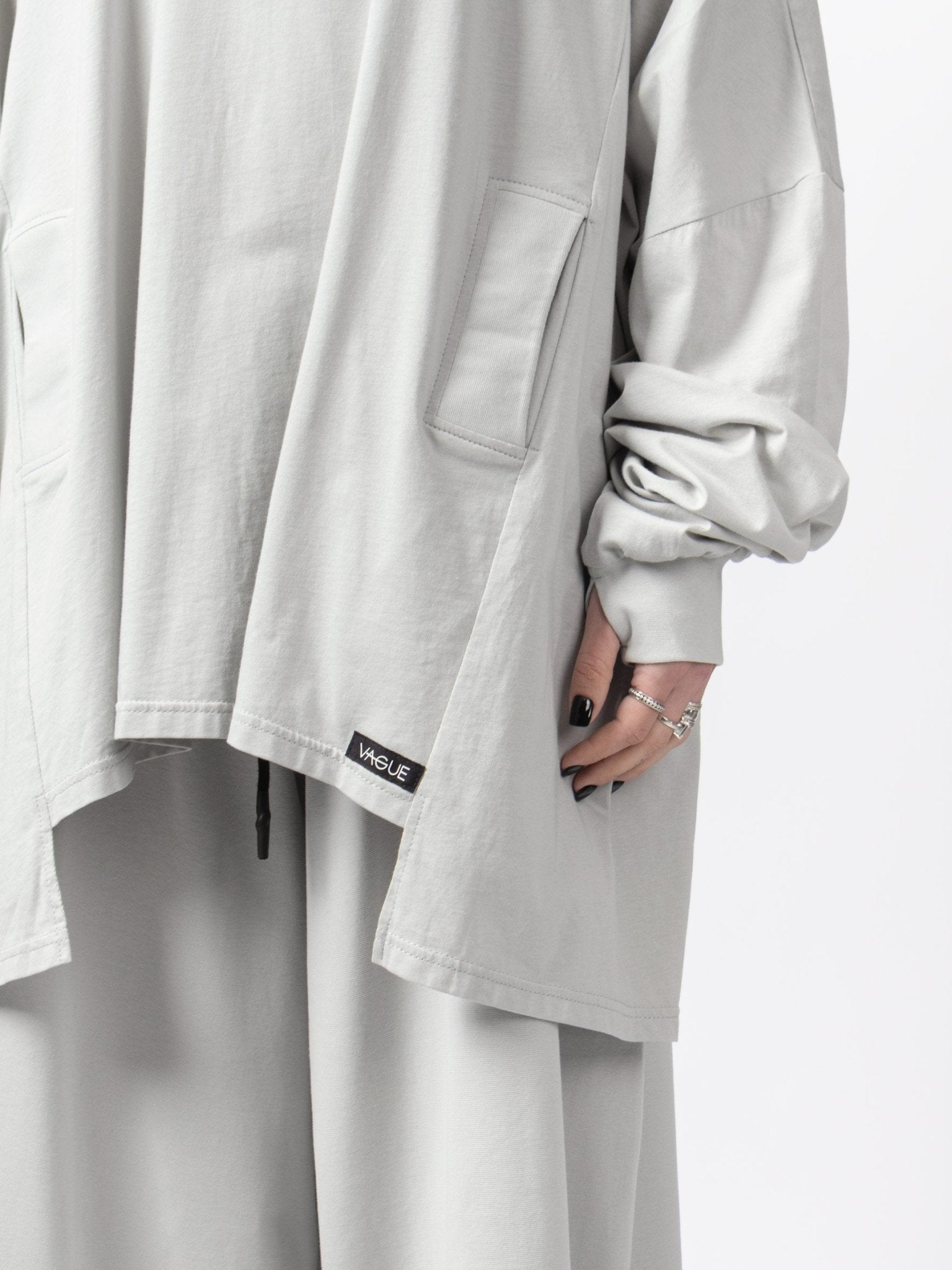 Oversized Cut - Out Pocket Top - by VAGUE