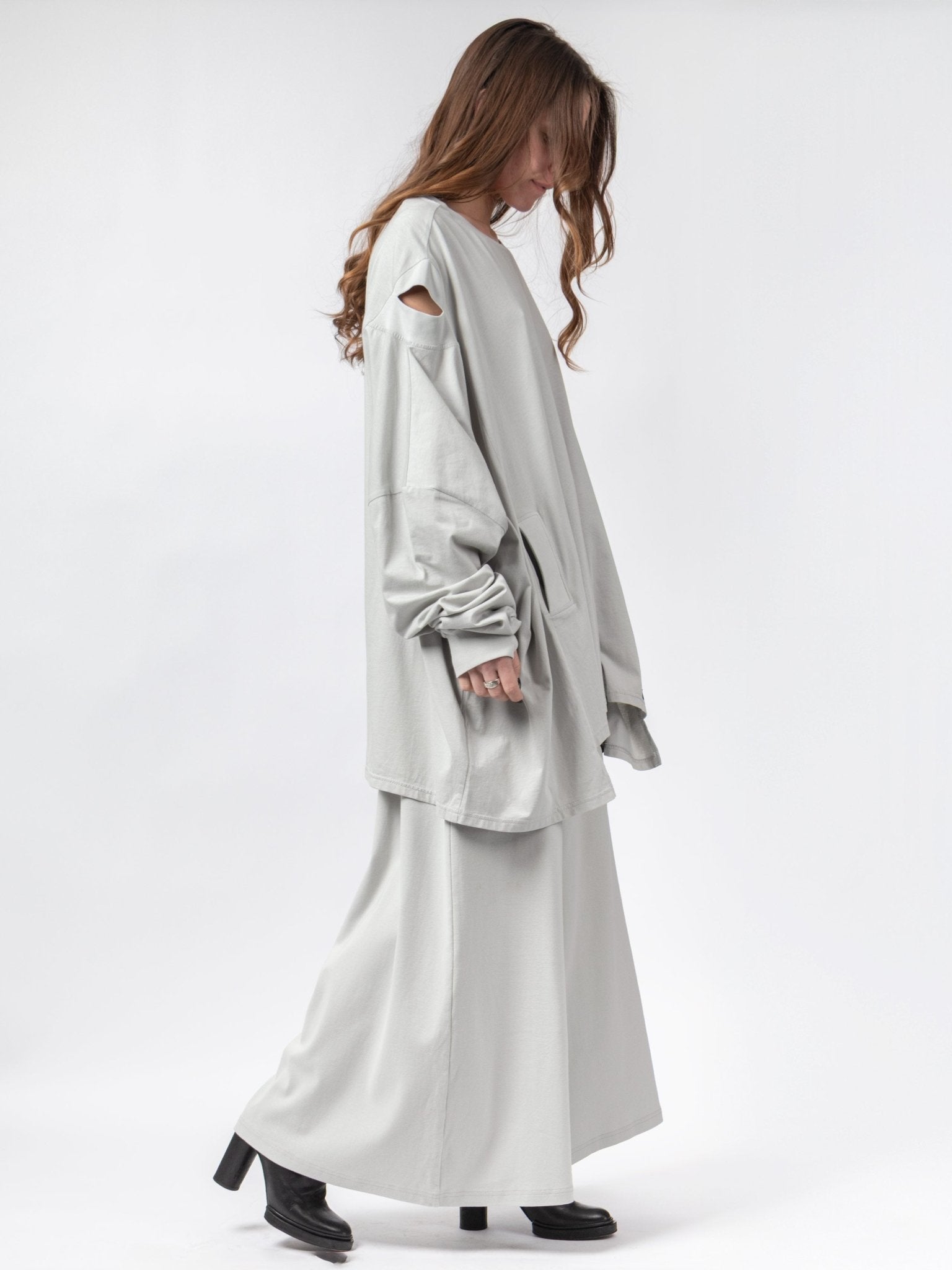 Oversized Cut - Out Pocket Top - by VAGUE
