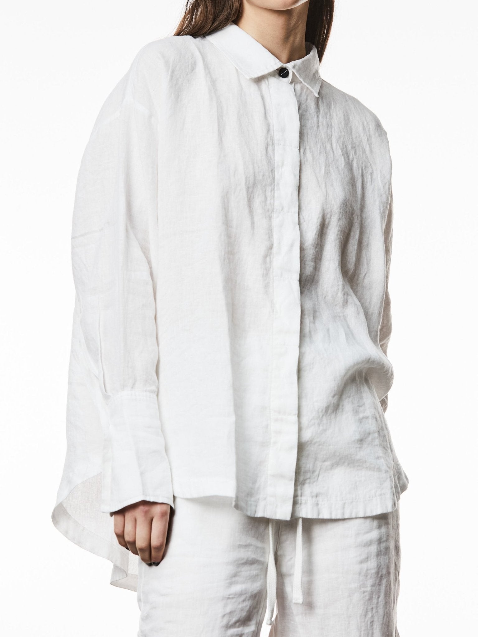 Oversized Linen Long Shirt - by THOM KROM
