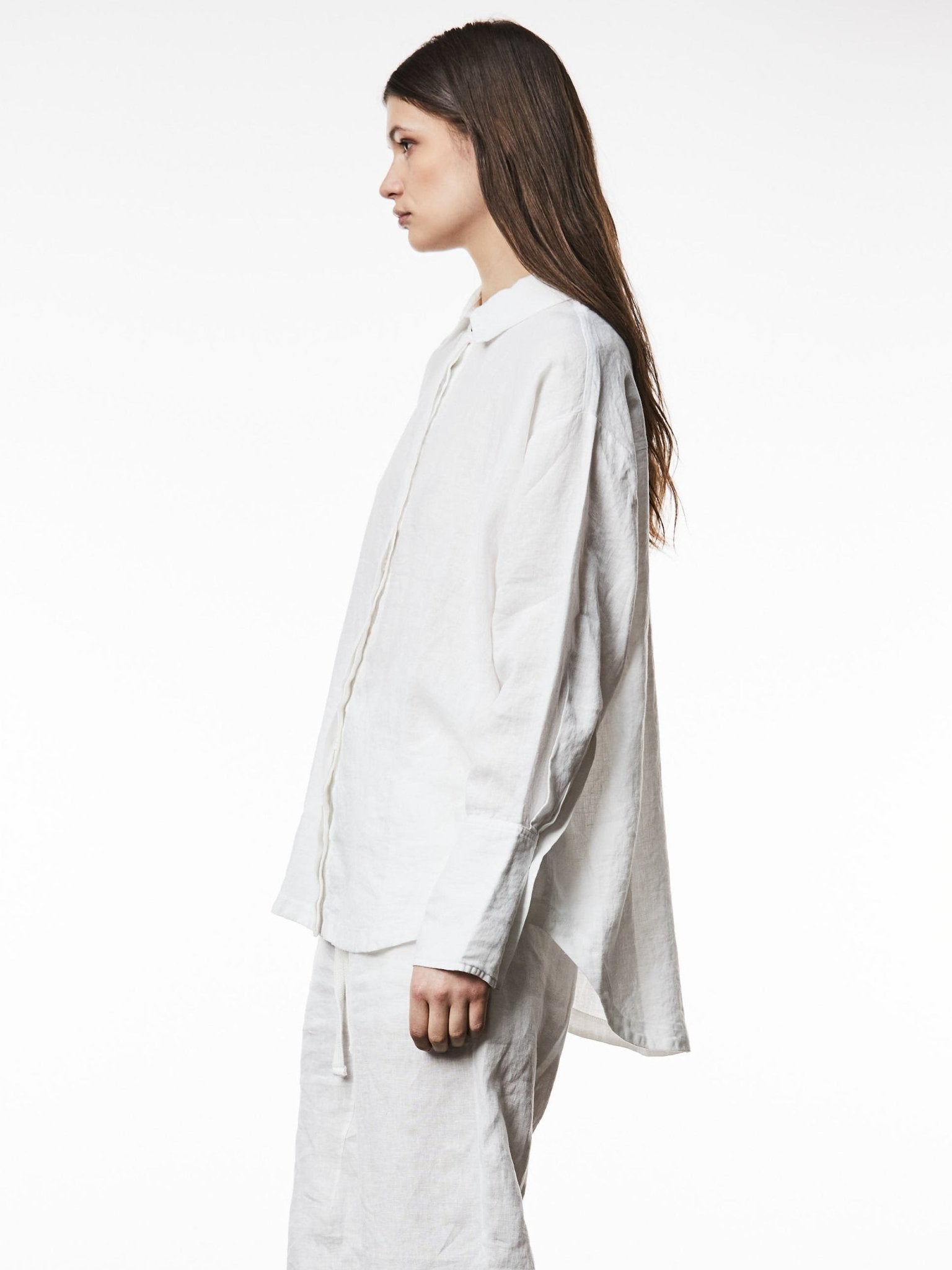 Oversized Linen Long Shirt - by THOM KROM