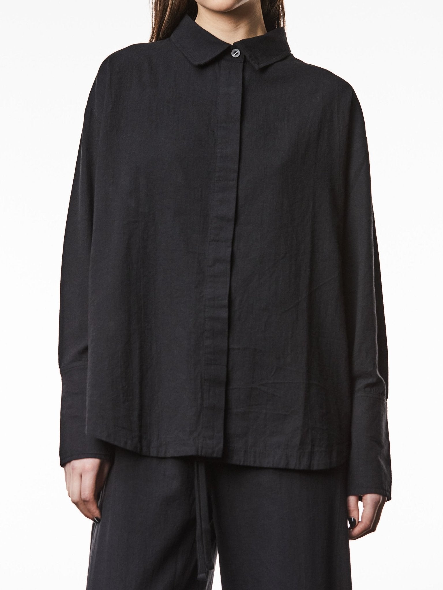 Oversized Linen Long Shirt - by THOM KROM