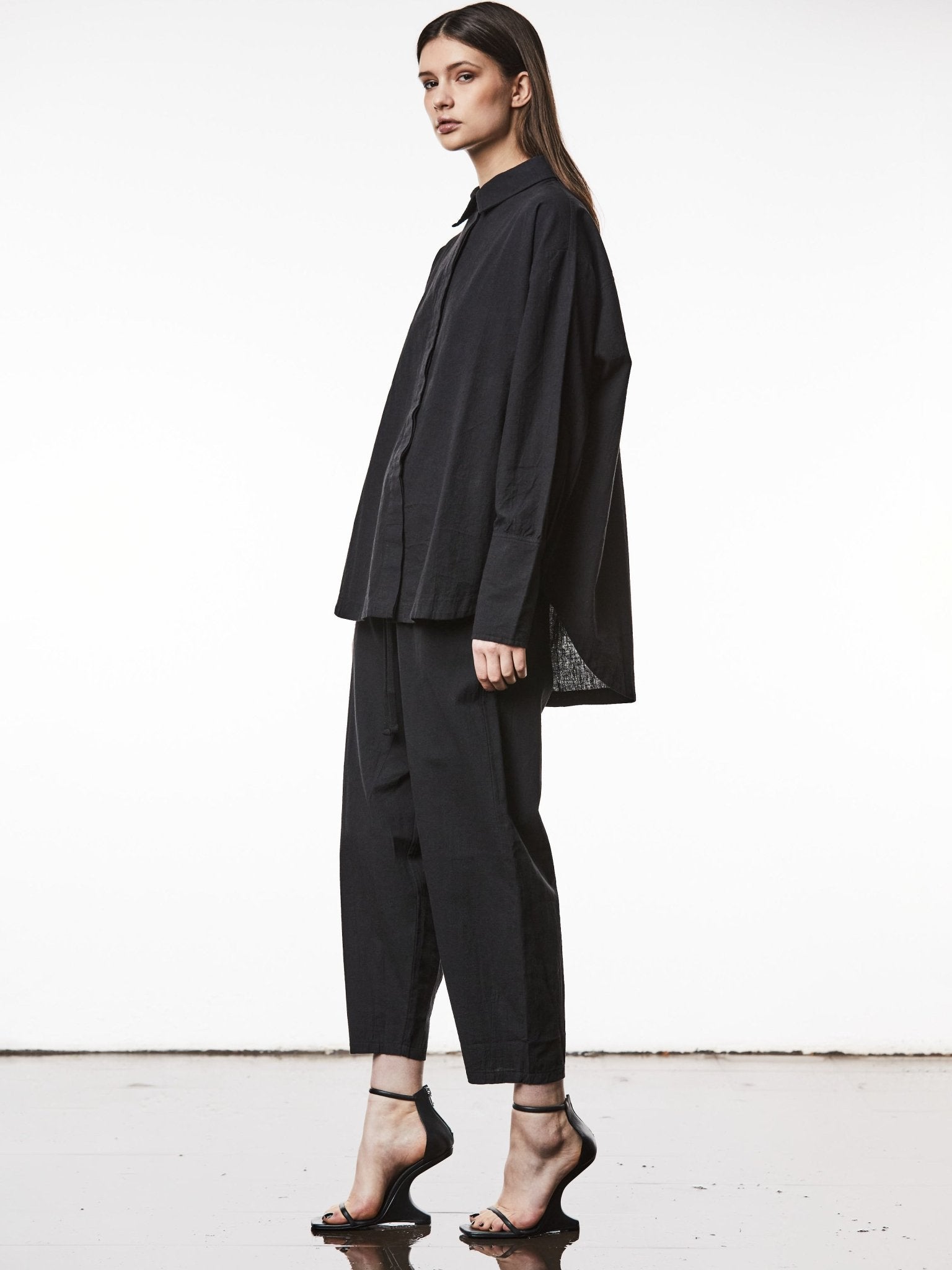 Oversized Linen Long Shirt - by THOM KROM
