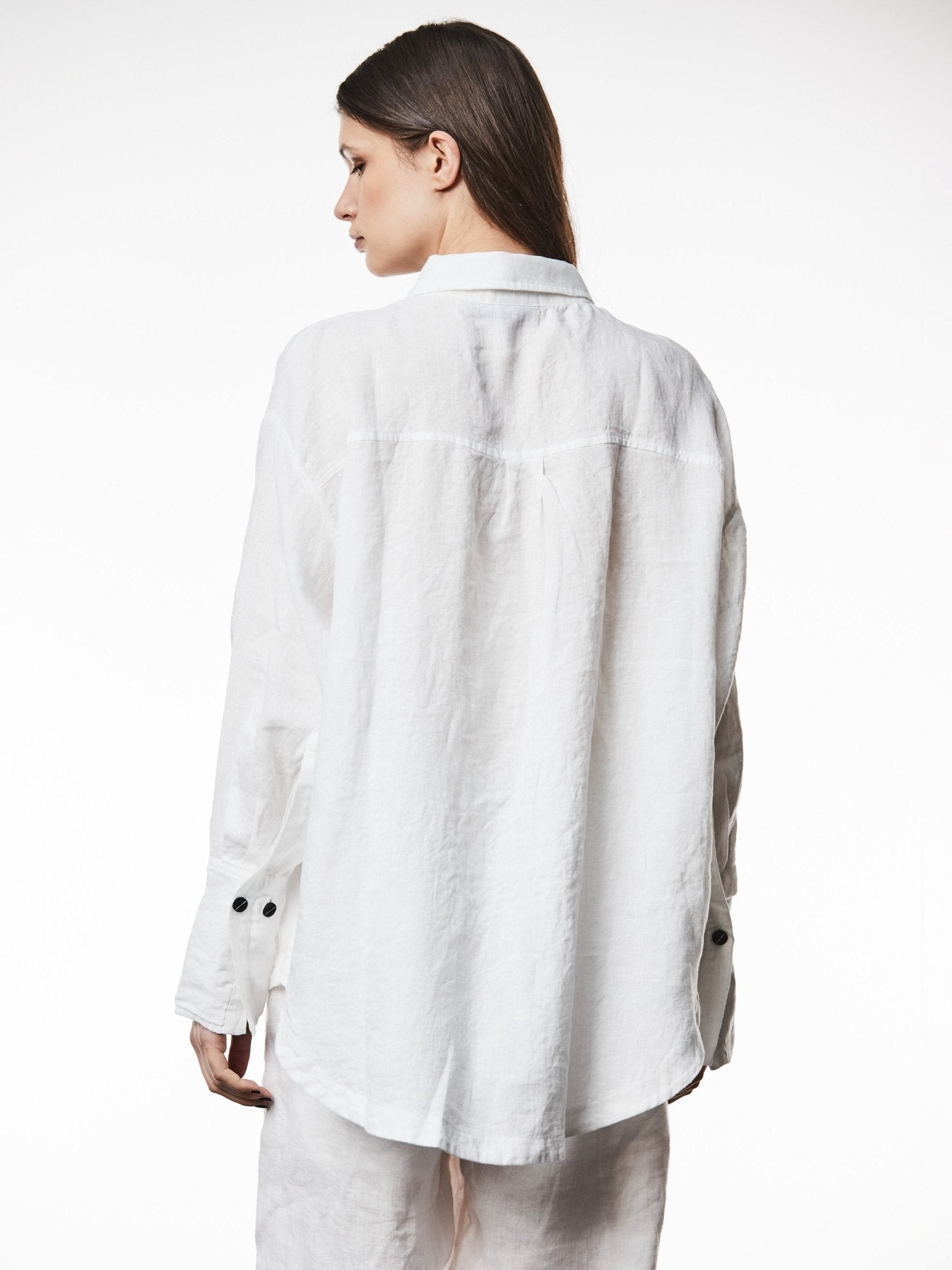 Oversized Linen Long Shirt - by THOM KROM