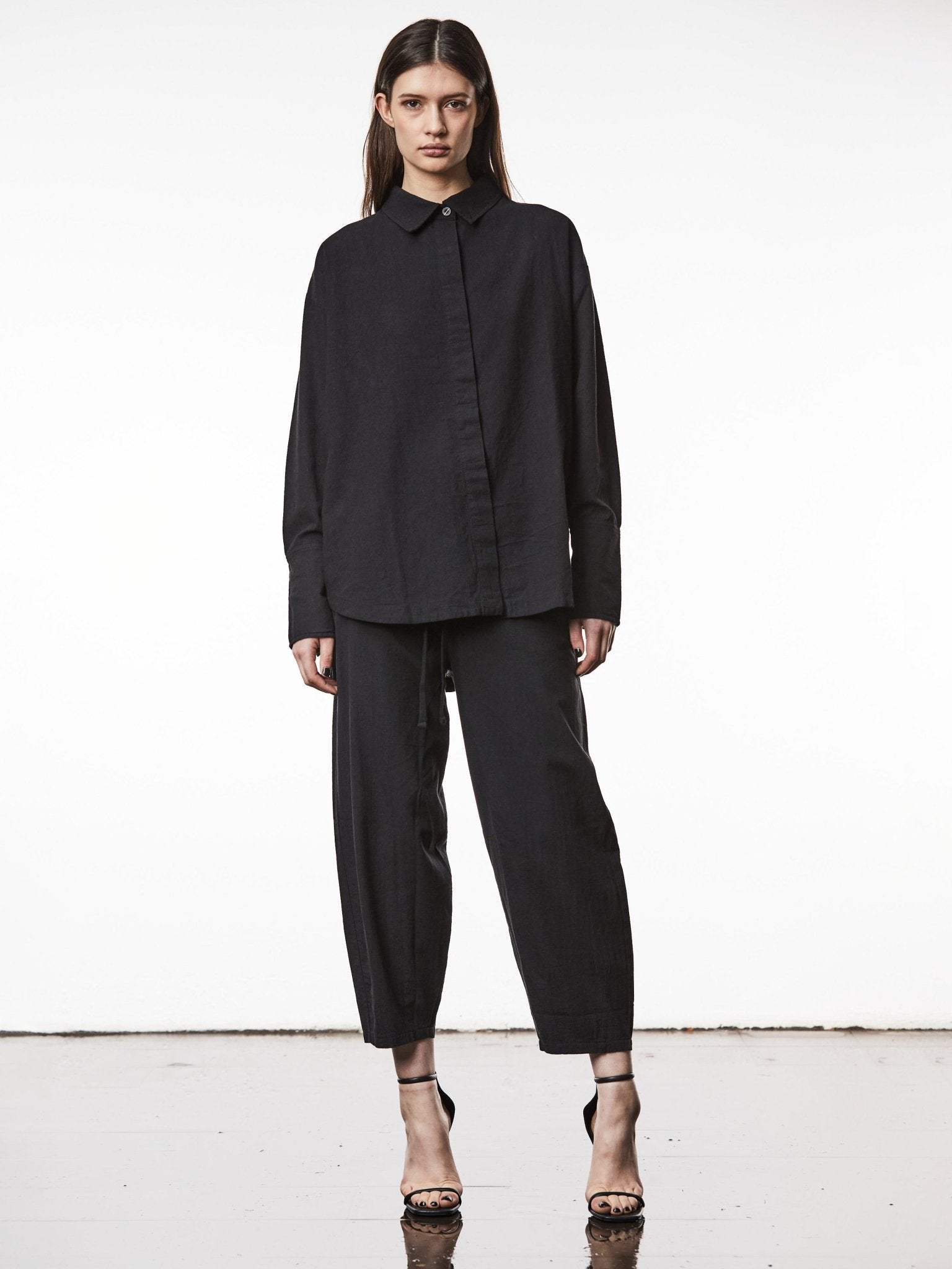 Oversized Linen Long Shirt - by THOM KROM
