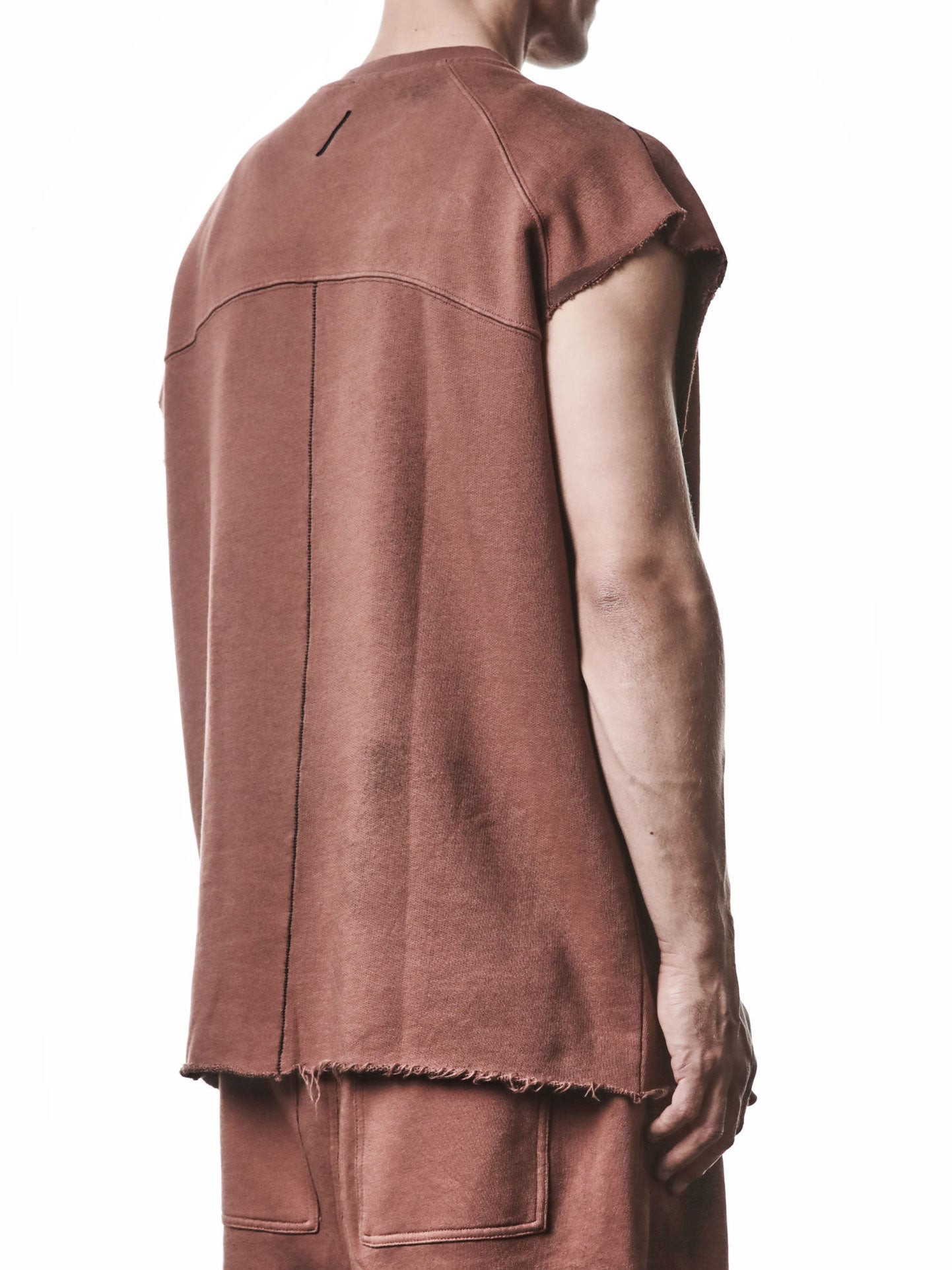 Thom Krom Oversized Raw Sweat Top - oversized silhouette, spray-red