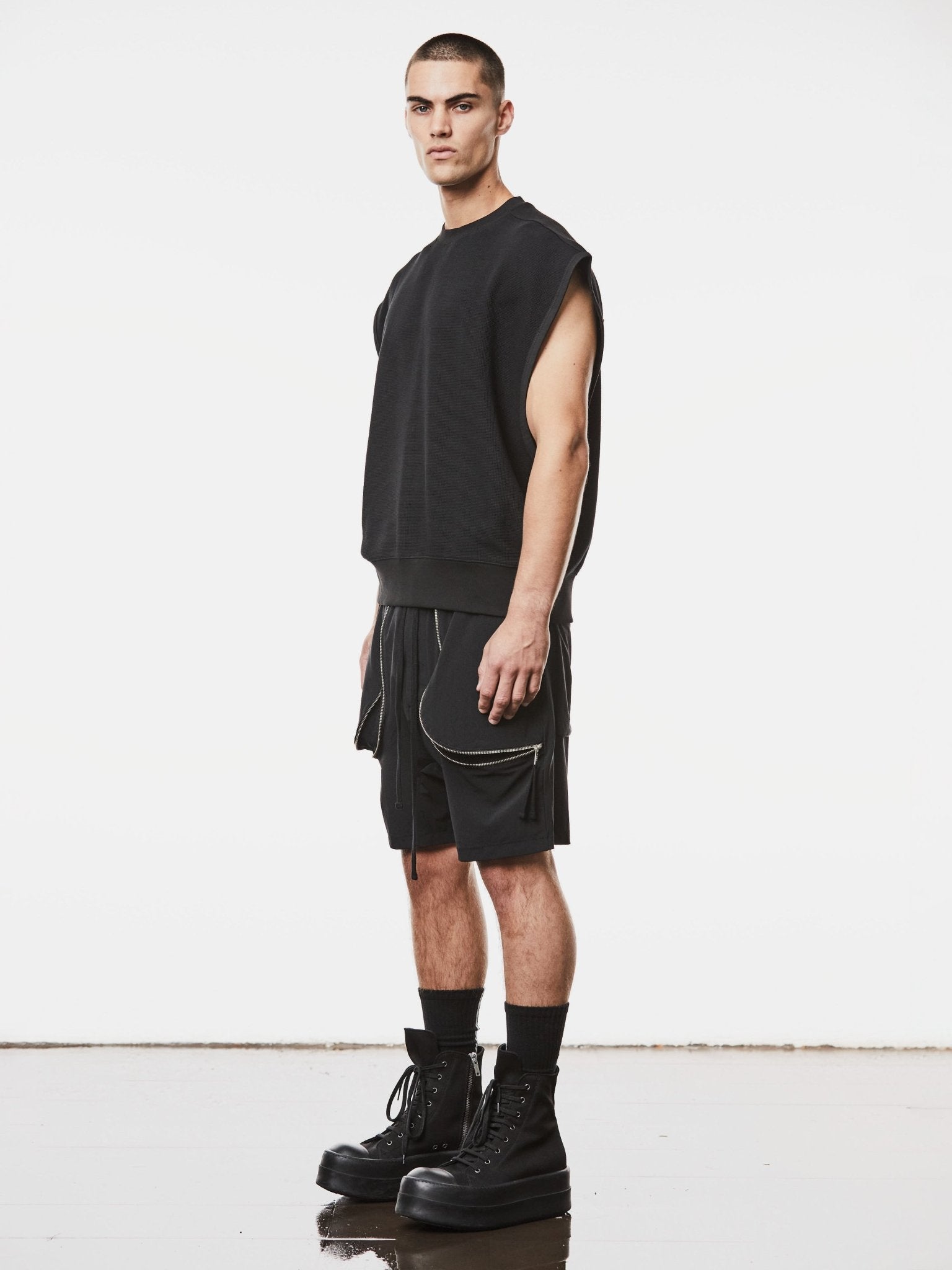 Oversized Sleeveless Sweatshirt - by THOM KROM
