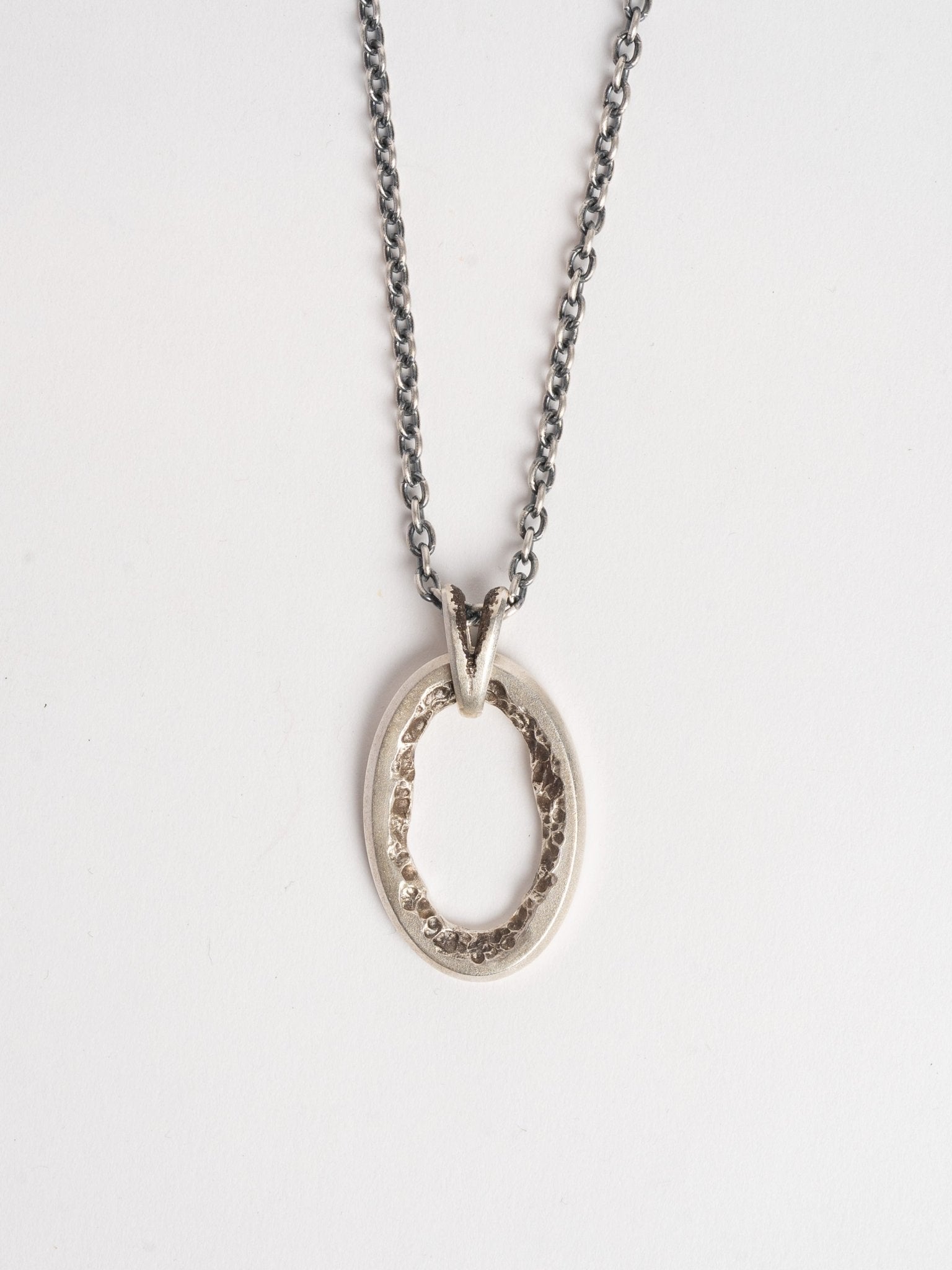 Pendant Necklace with Raw Oval Element - by AITO