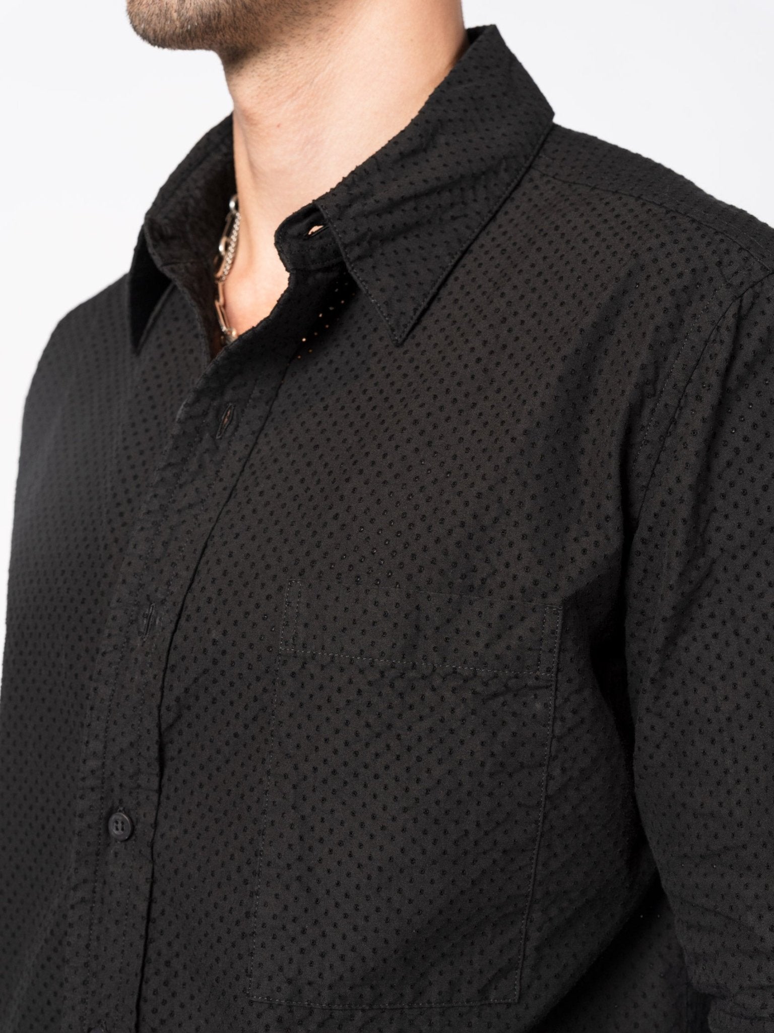 Perforated Button - Up Shirt - by NUDE: MM