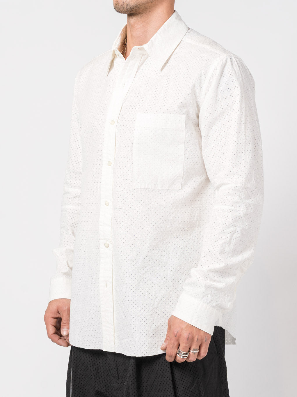 Perforated Button - Up Shirt - by NUDE: MM