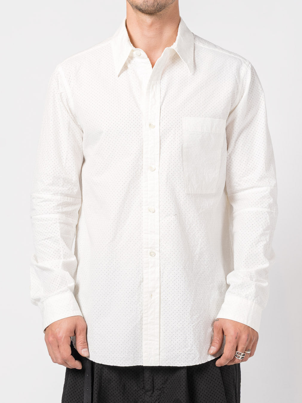 Perforated Button - Up Shirt - by NUDE: MM