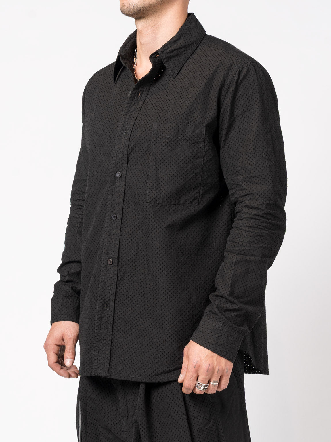 Perforated Button - Up Shirt - by NUDE: MM