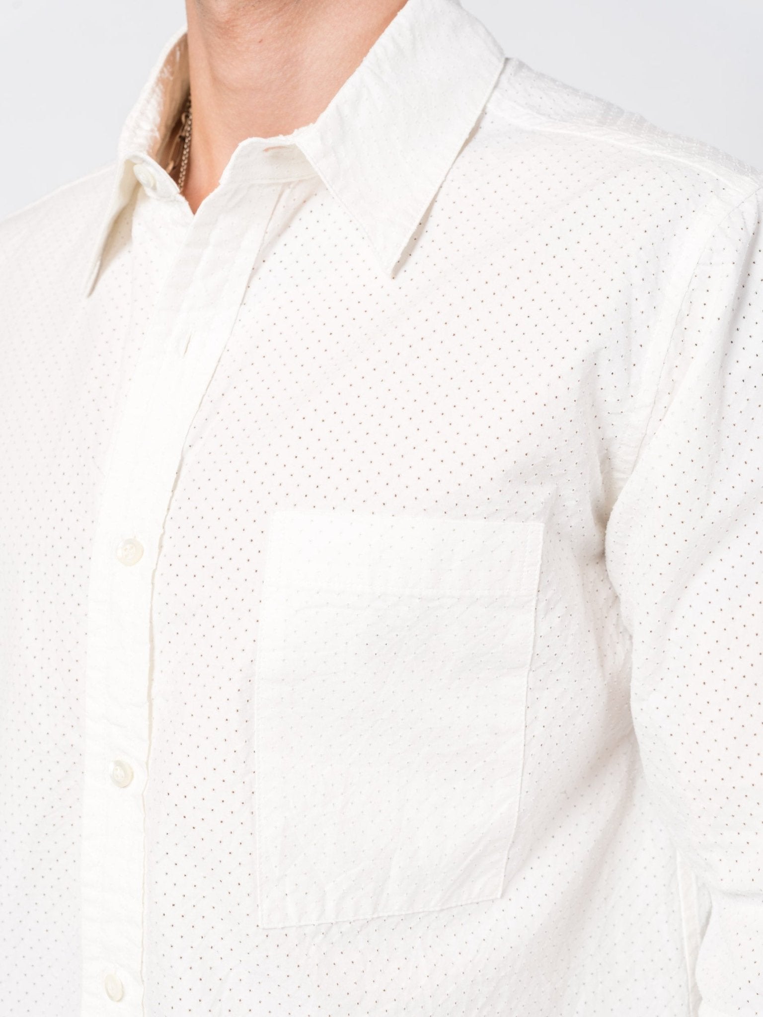 Perforated Button - Up Shirt - by NUDE: MM
